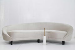 Italian Style Serpentine Sofa in Holly Hunt Silk and Camel Hair