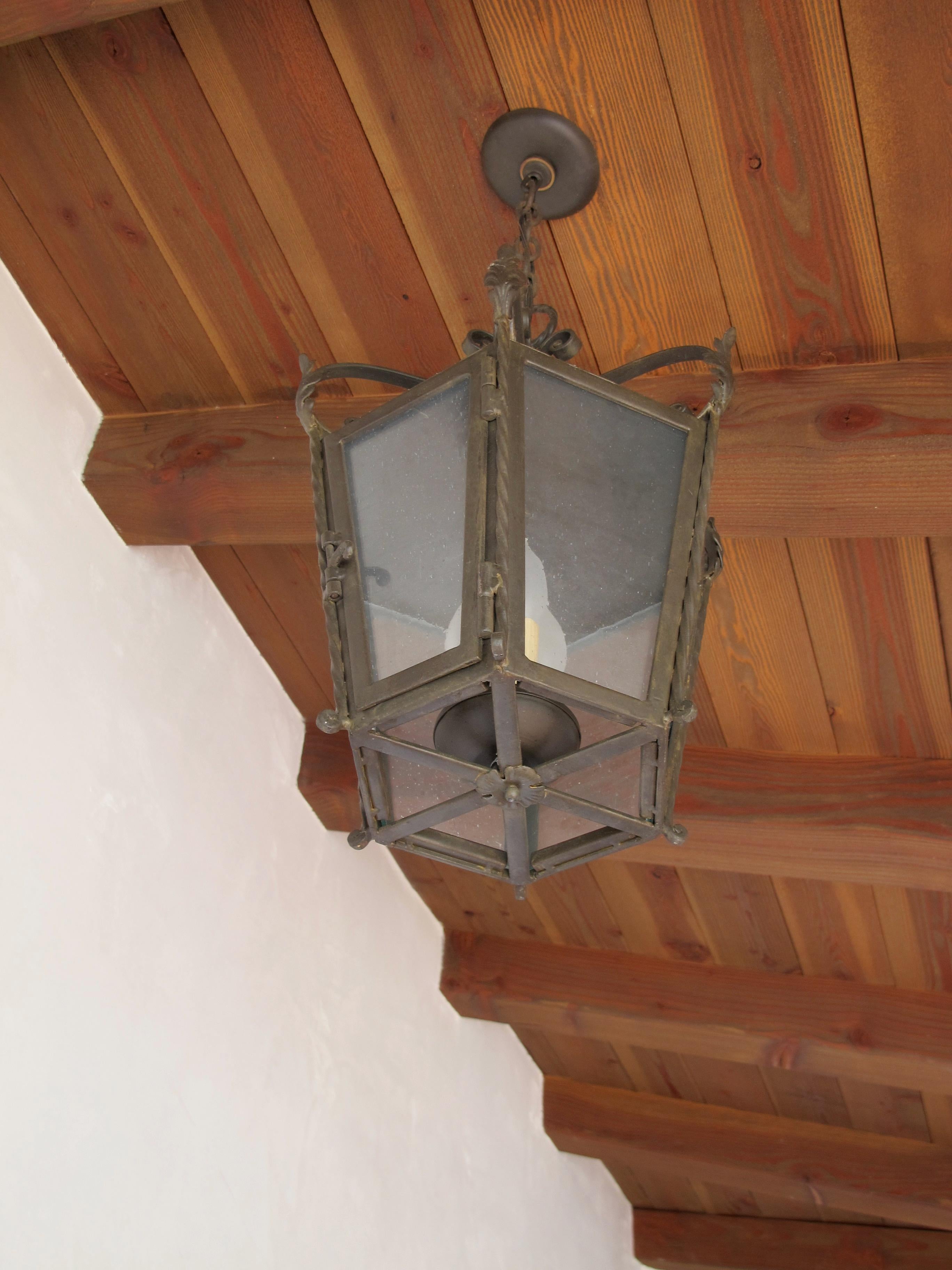 American Italian Style Small Exterior Lantern For Sale