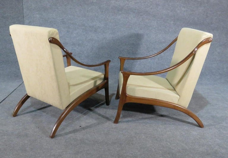 Italian Style Wood Frame Chairs For Sale at 1stDibs