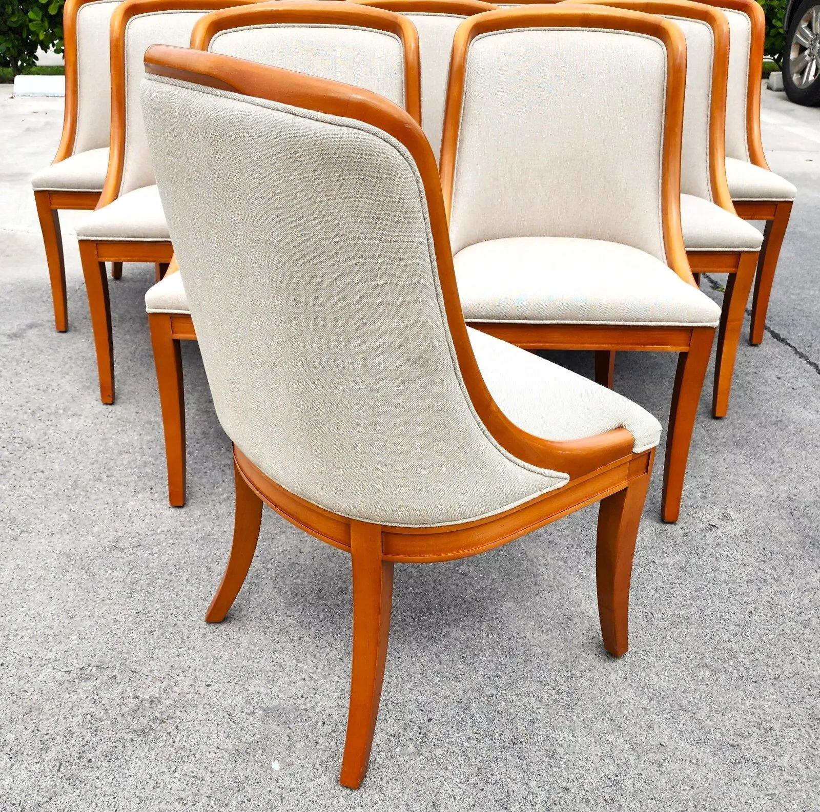 Set di 10 sedie da pranzo Yacht in stile italiano in vendita 2