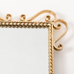 Italienischer stilisierter konischer Spiegel Mitte des Jahrhunderts Eisen vergoldet von Luigi Colli 1950er Jahre