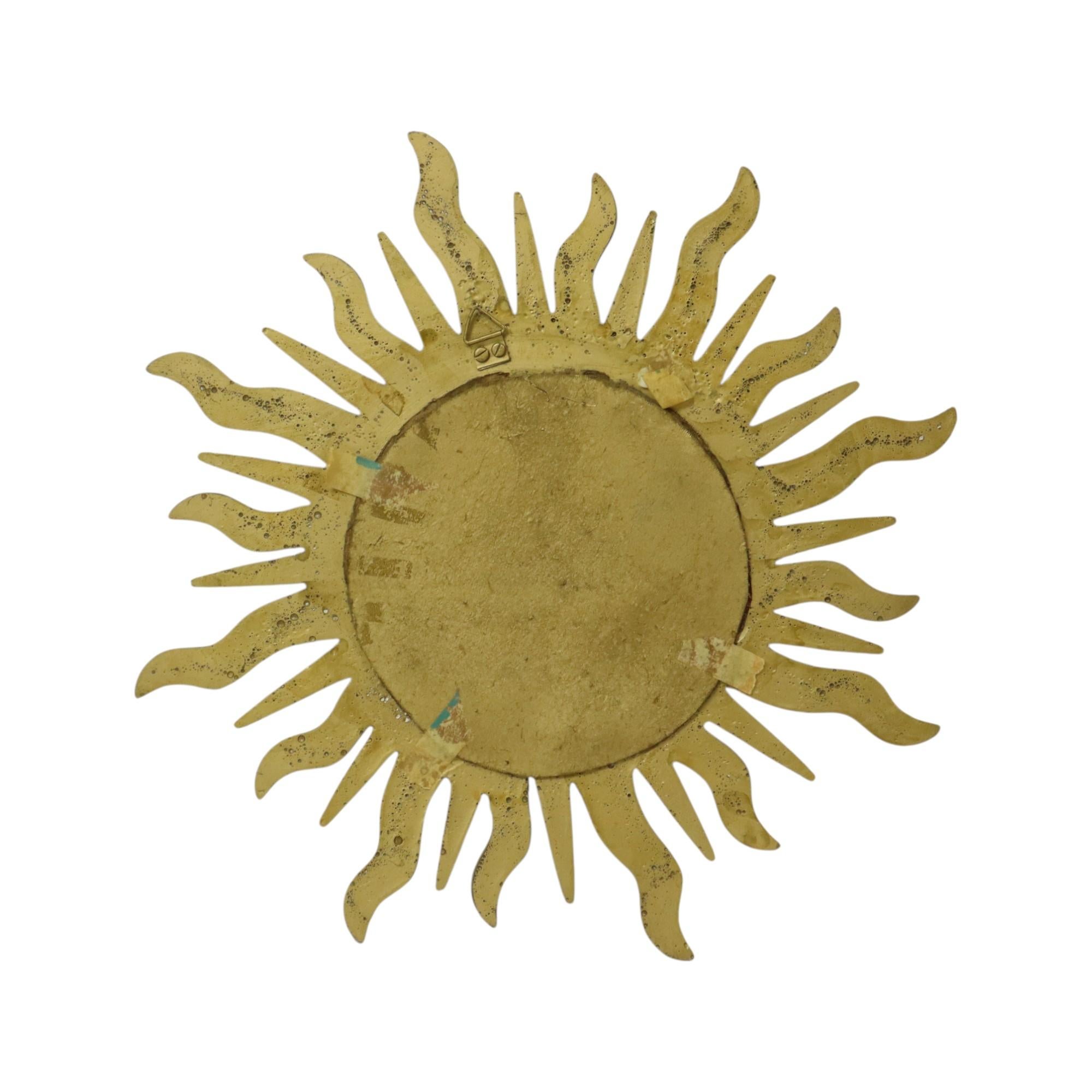 Italienischer Sonnenspiegel Venezia-Sonnenspiegel mit Sonnenschliff, Gold 42cm im Angebot 7