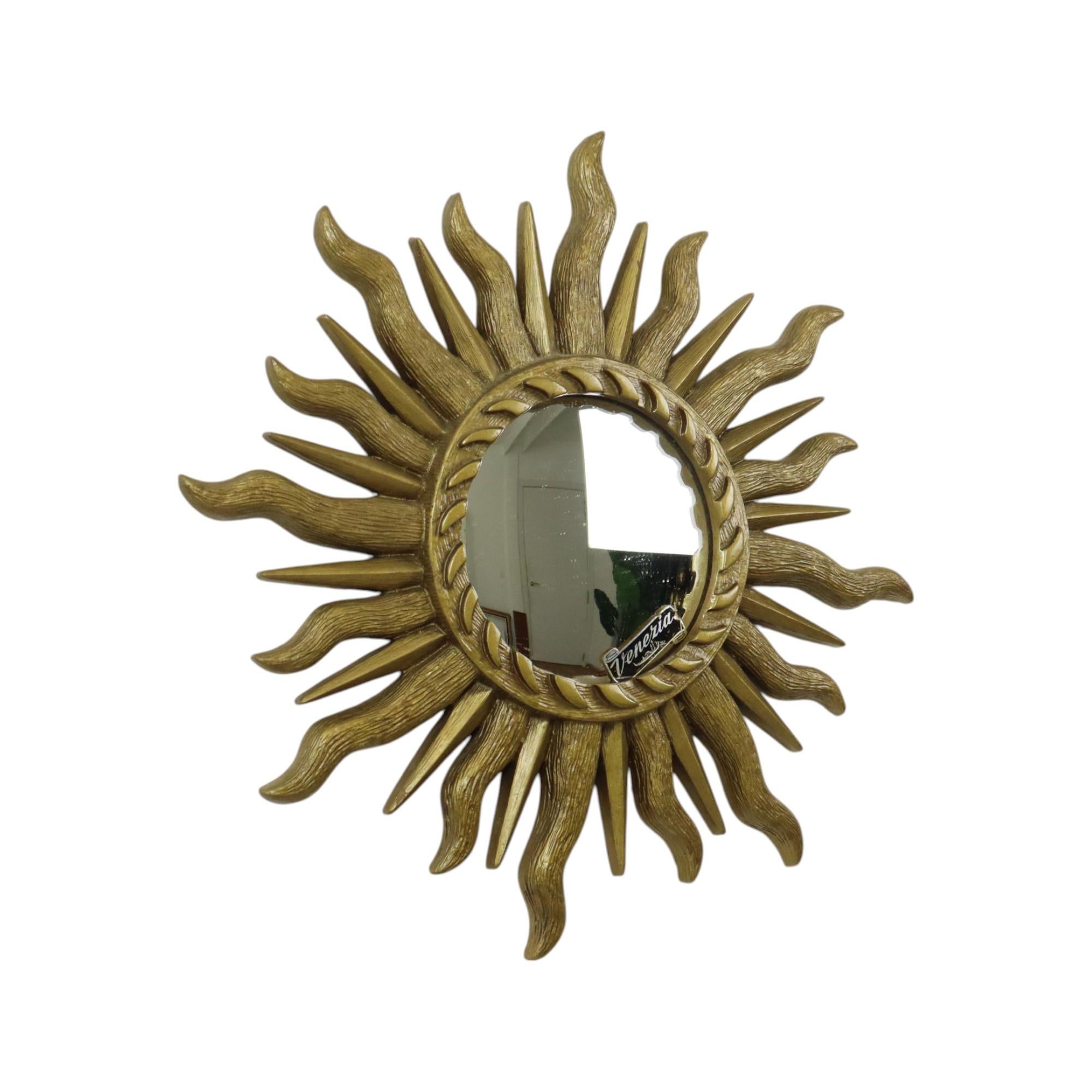 Italienischer Sonnenspiegel Venezia-Sonnenspiegel mit Sonnenschliff, Gold 42cm im Angebot 1