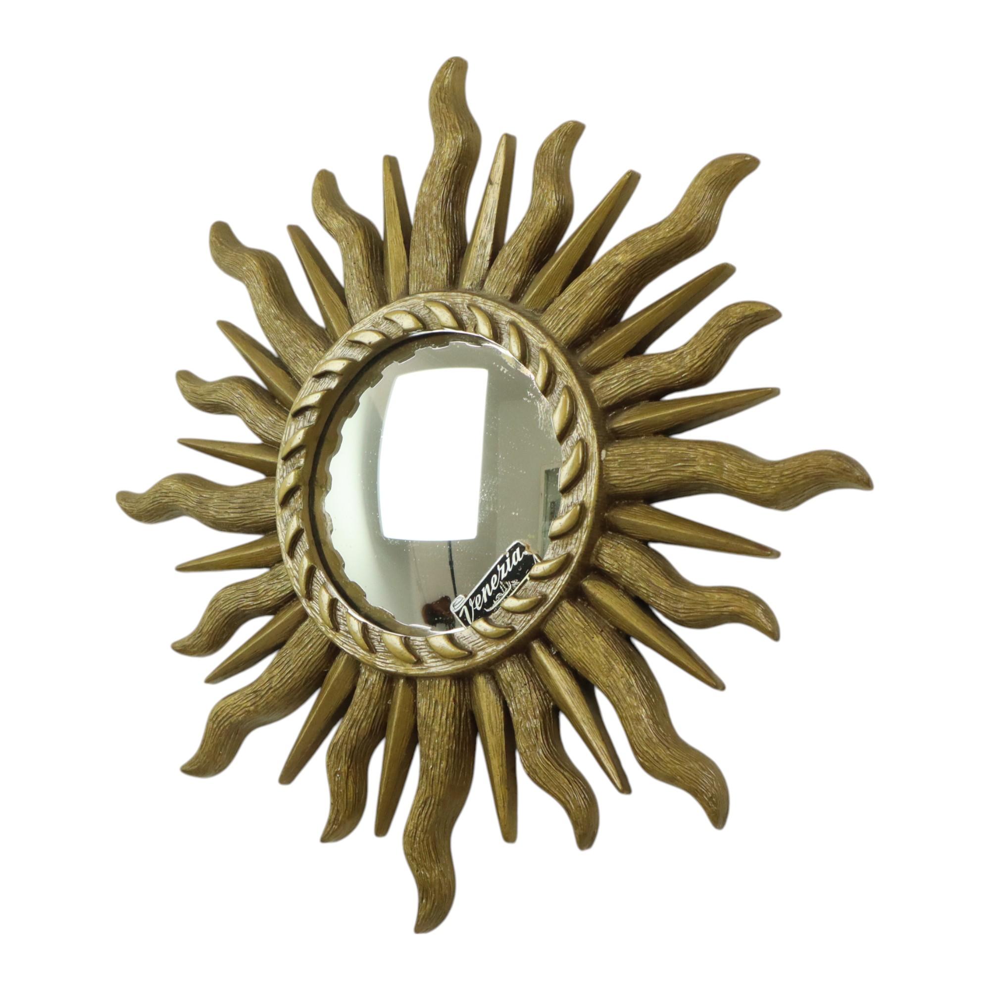 Italienischer Sonnenspiegel Venezia-Sonnenspiegel mit Sonnenschliff, Gold 42cm im Angebot 3
