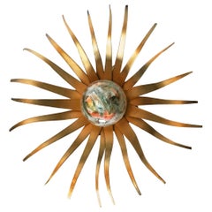 Vintage Italian Sunburst Sconce or Table Lamp