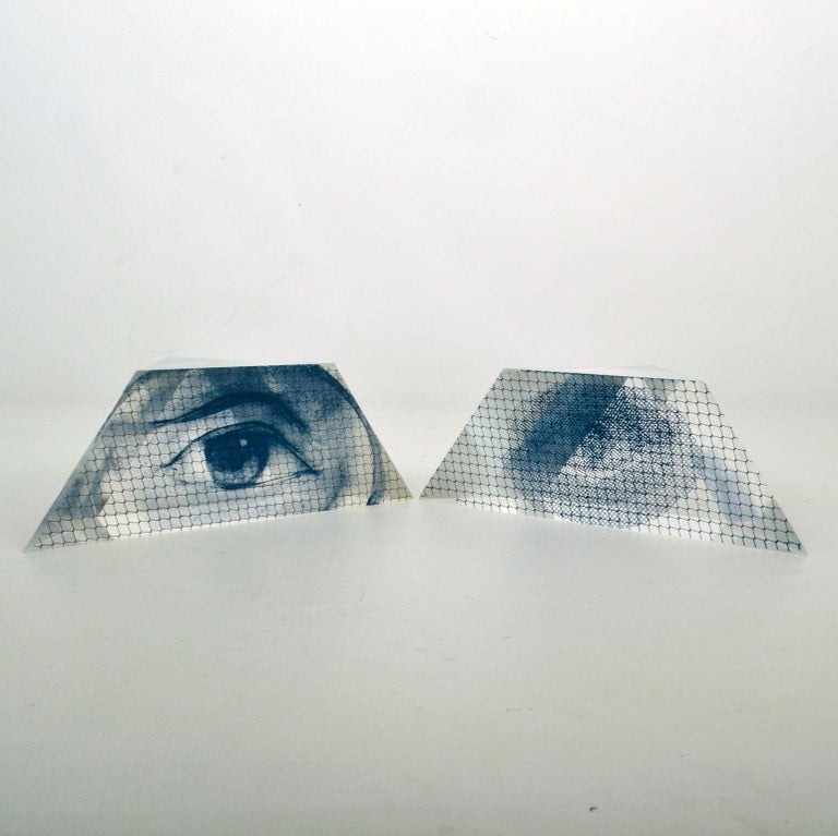 Italian Surrealist Paperweights with Eyes in Acrylic For Sale at 1stDibs