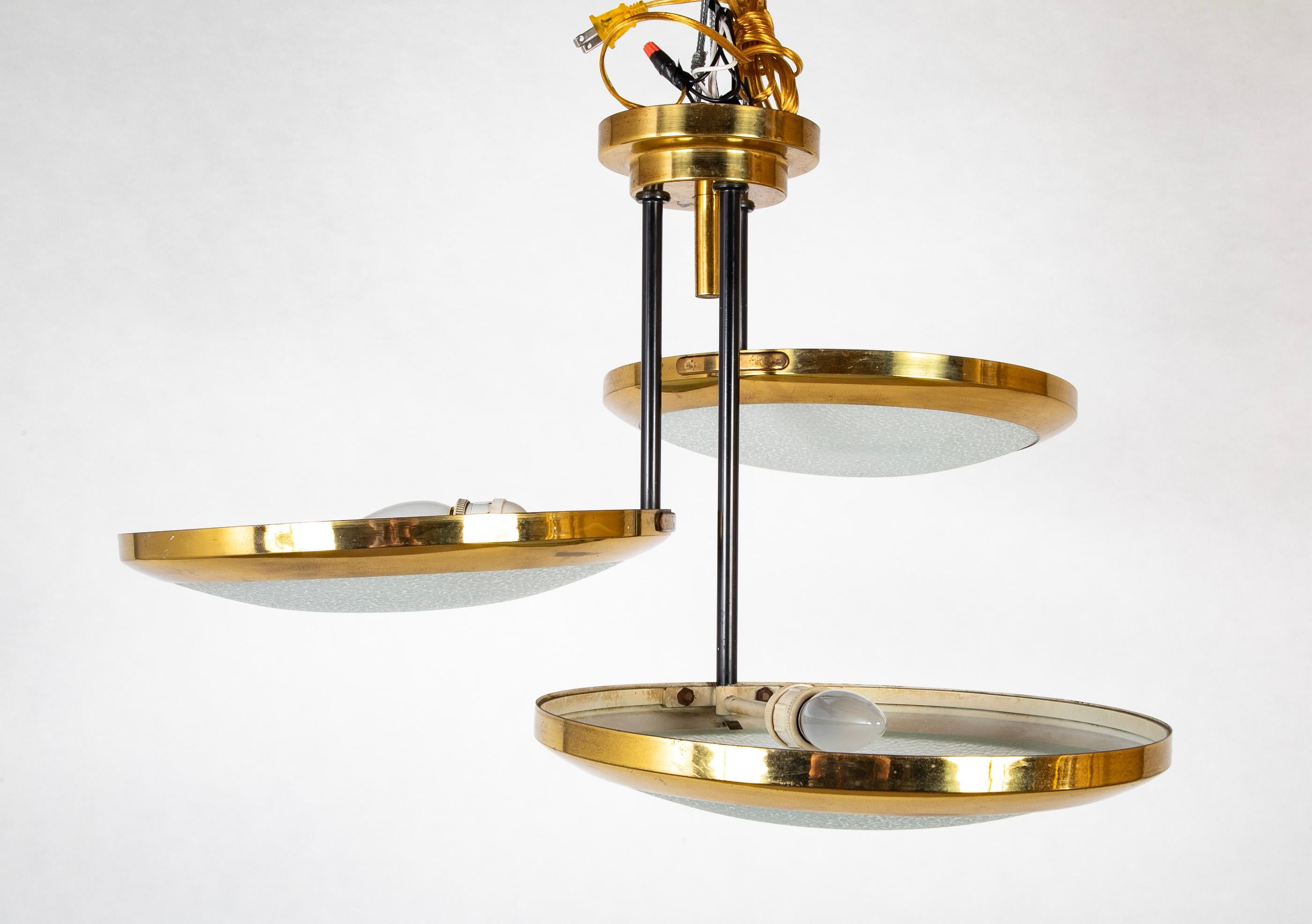 Mid-20th Century Italian Suspended Light Fixture by Stilnovo For Sale