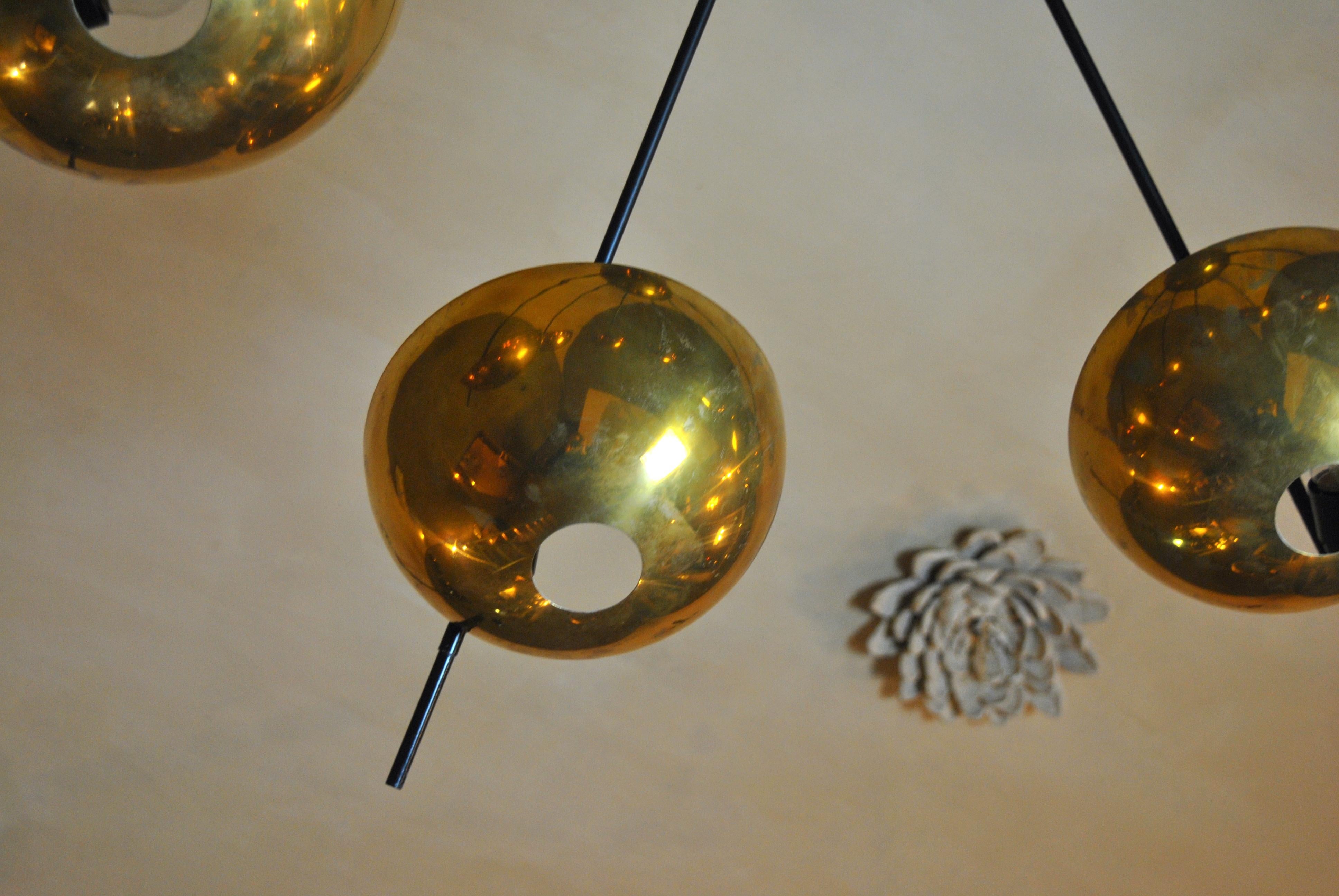 Italian Suspension Chandelier in Brass by Cellule Creative Studio for Misia Arte In New Condition For Sale In bari, IT