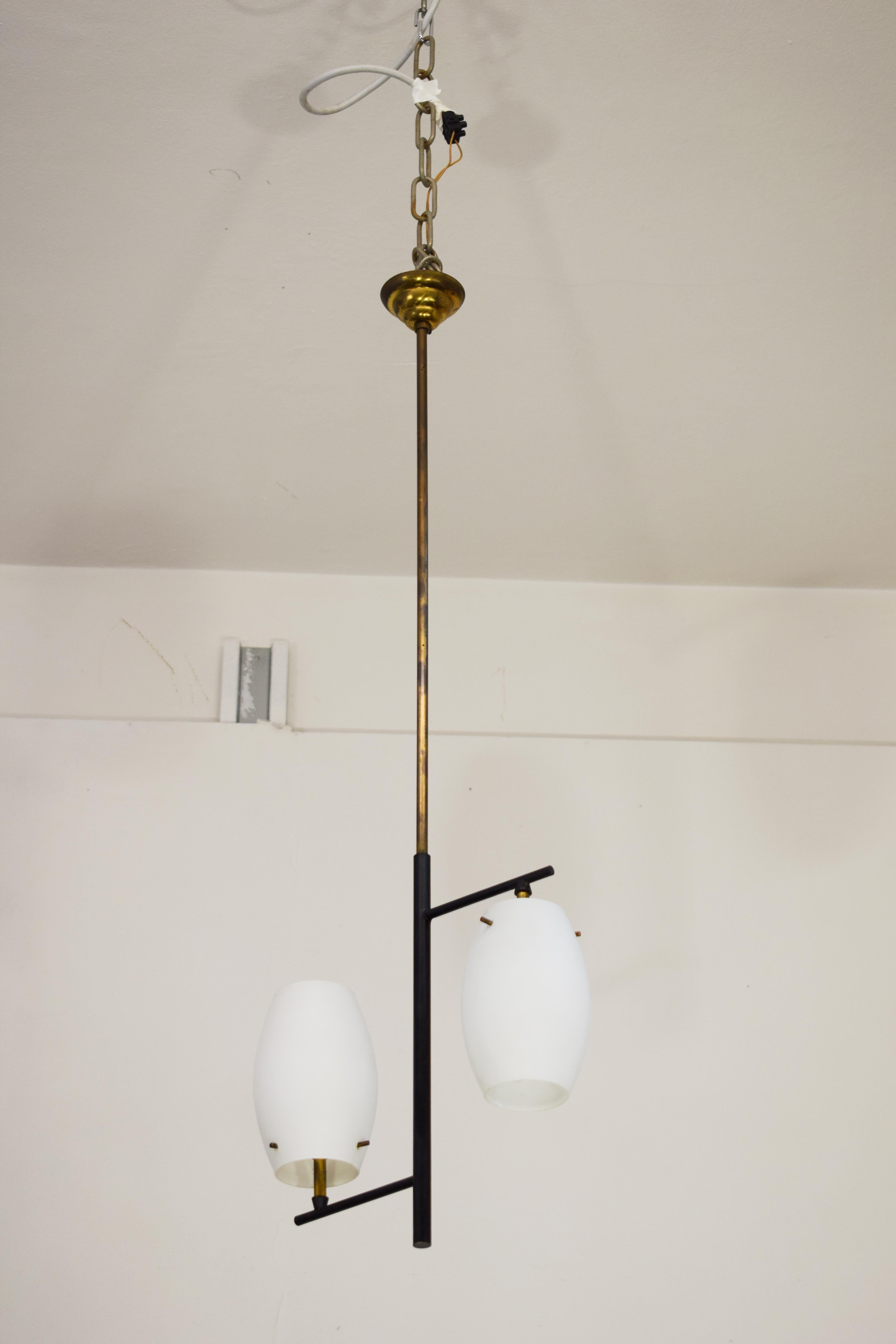 Italian suspension lamp by Stilnovo, 1950s For Sale 4