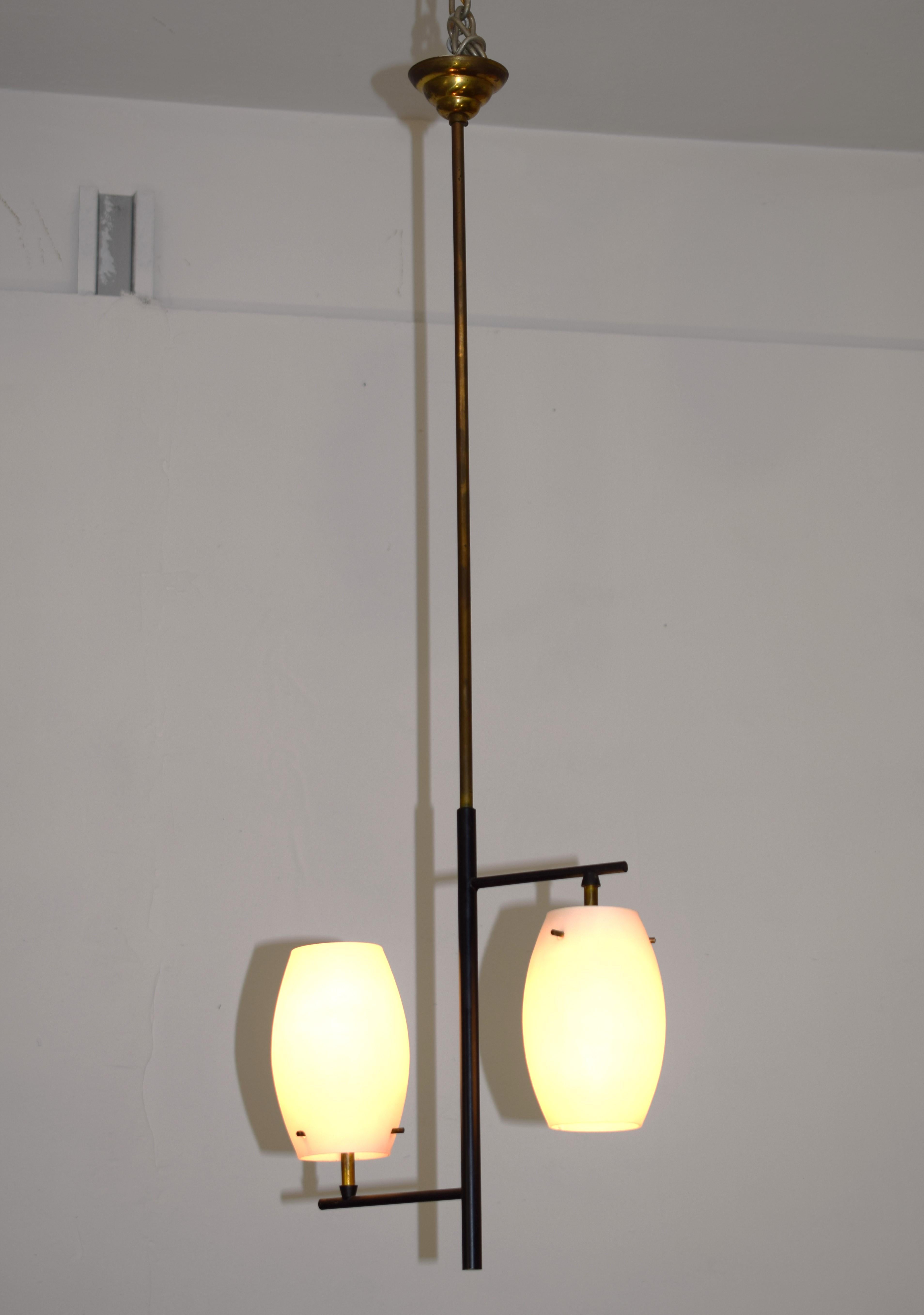 Italian suspension lamp by Stilnovo, 1950s For Sale 1