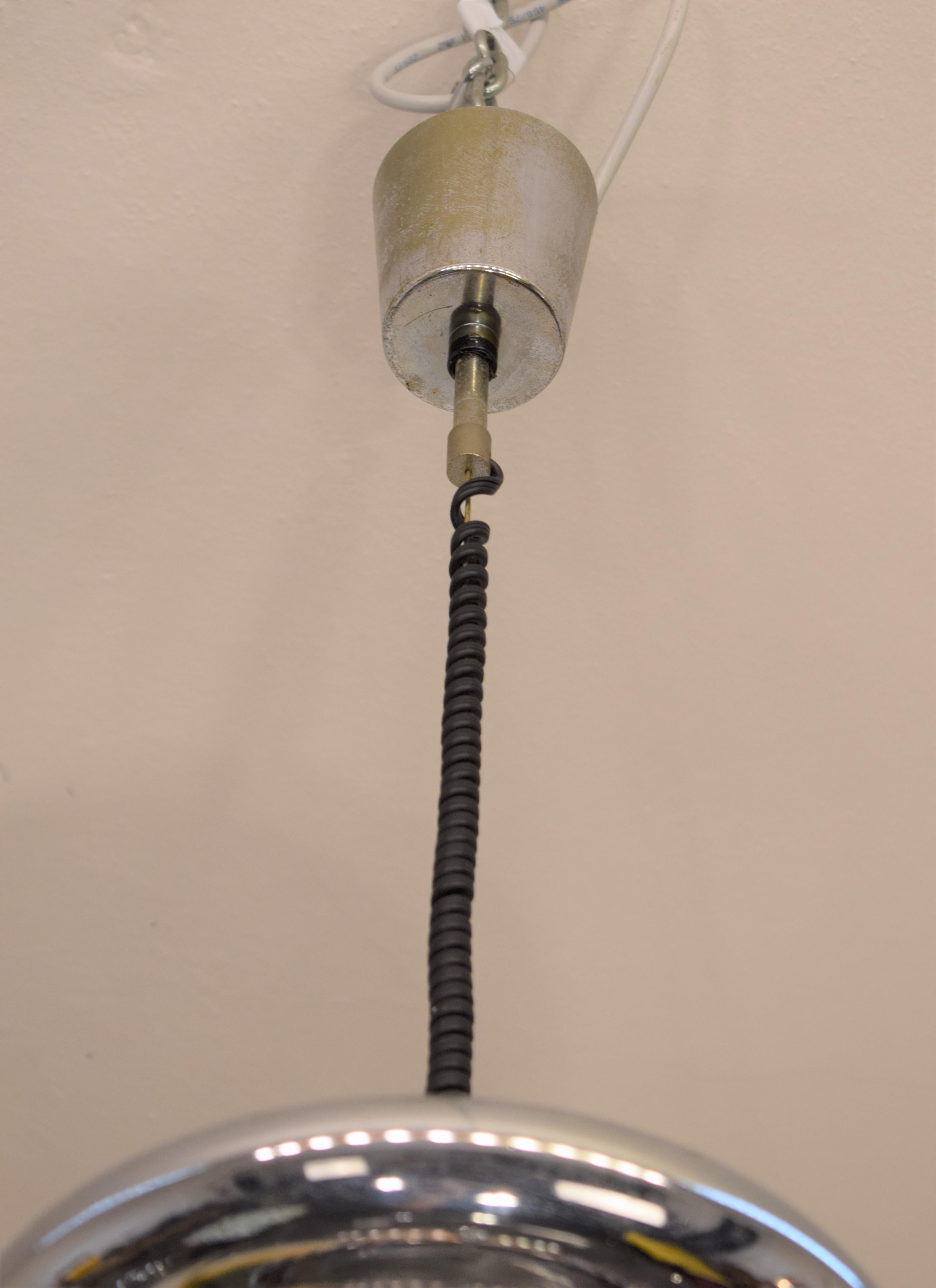 Italian Suspension Lamp, Murano Glass, 1970s In Good Condition For Sale In Palermo, PA