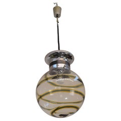 Vintage Italian Suspension Lamp, Murano Glass, 1970s