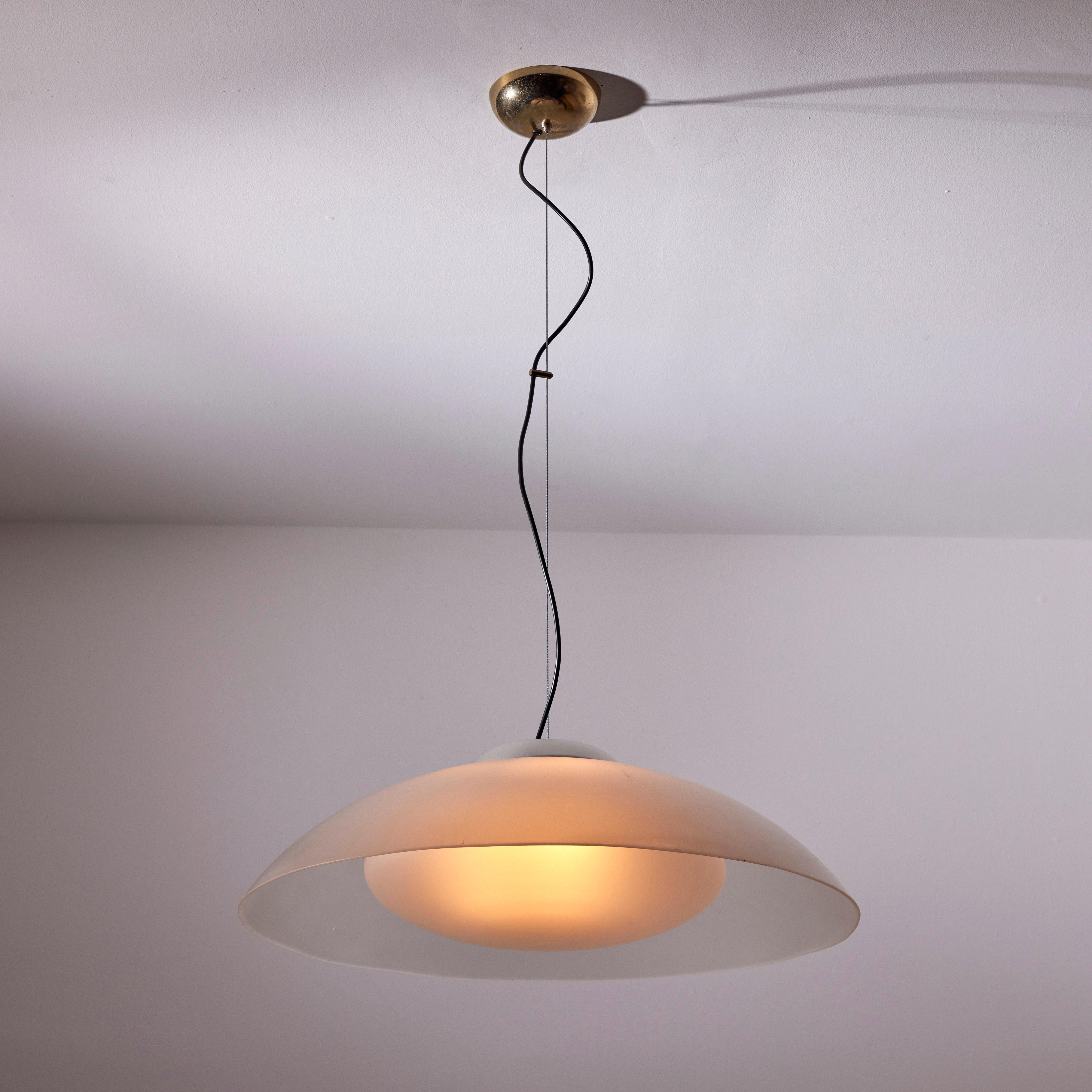 Italian Suspension Light Attributed to Fontana Arte In Good Condition In Los Angeles, CA