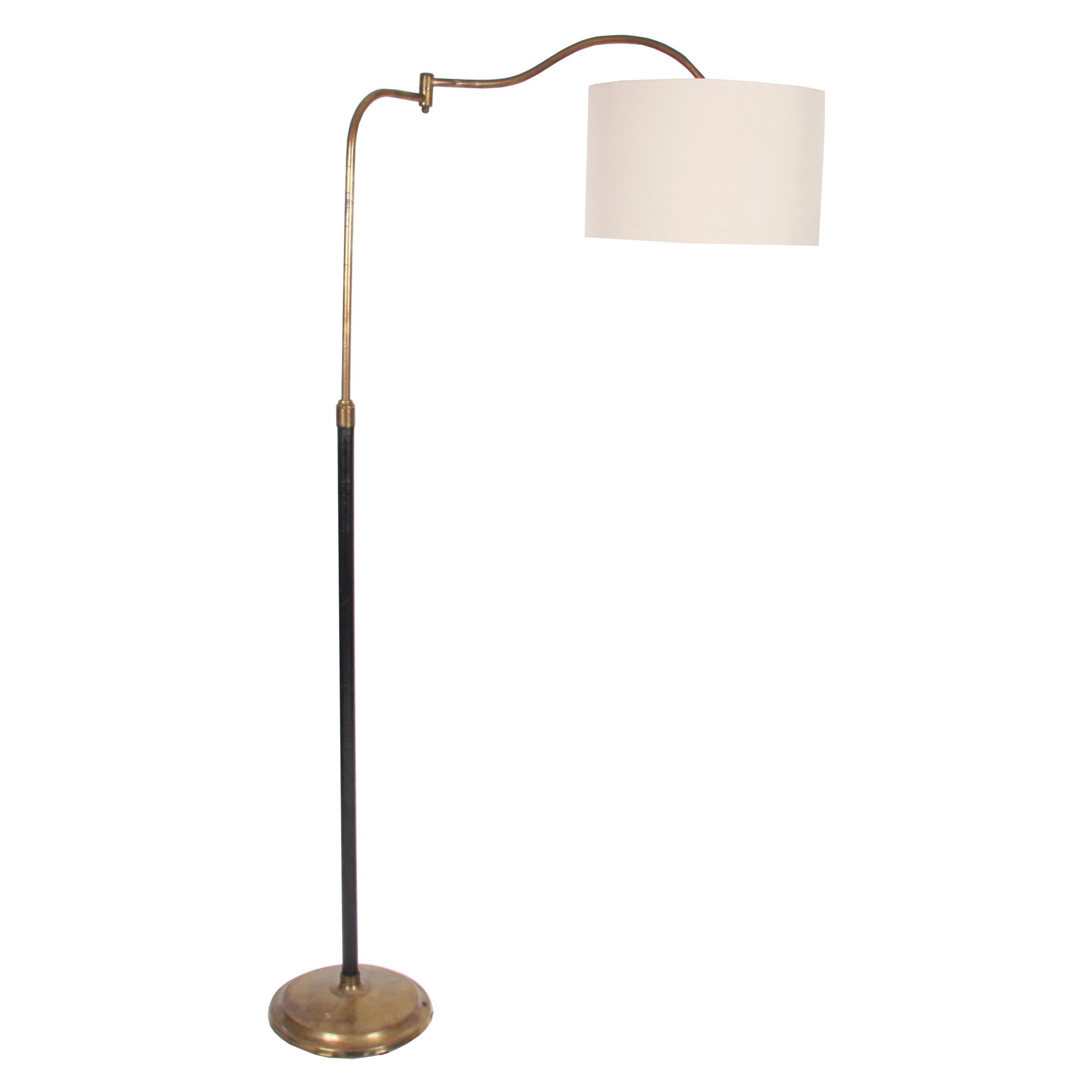 Italian Swing Arm Floorlamp For Sale