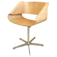 Retro Italian Swivel Bent Plywood Ribbon Chair, Mid-Century Modern