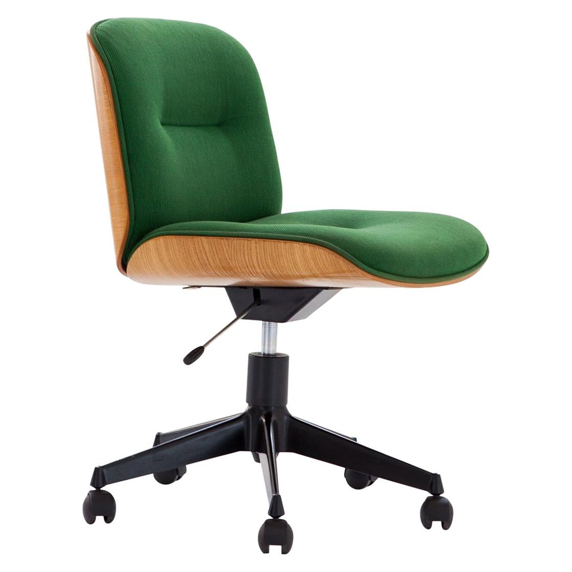 Italian Swivel Chair in Oak by Ico Parisi for MIM Roma, 1960s