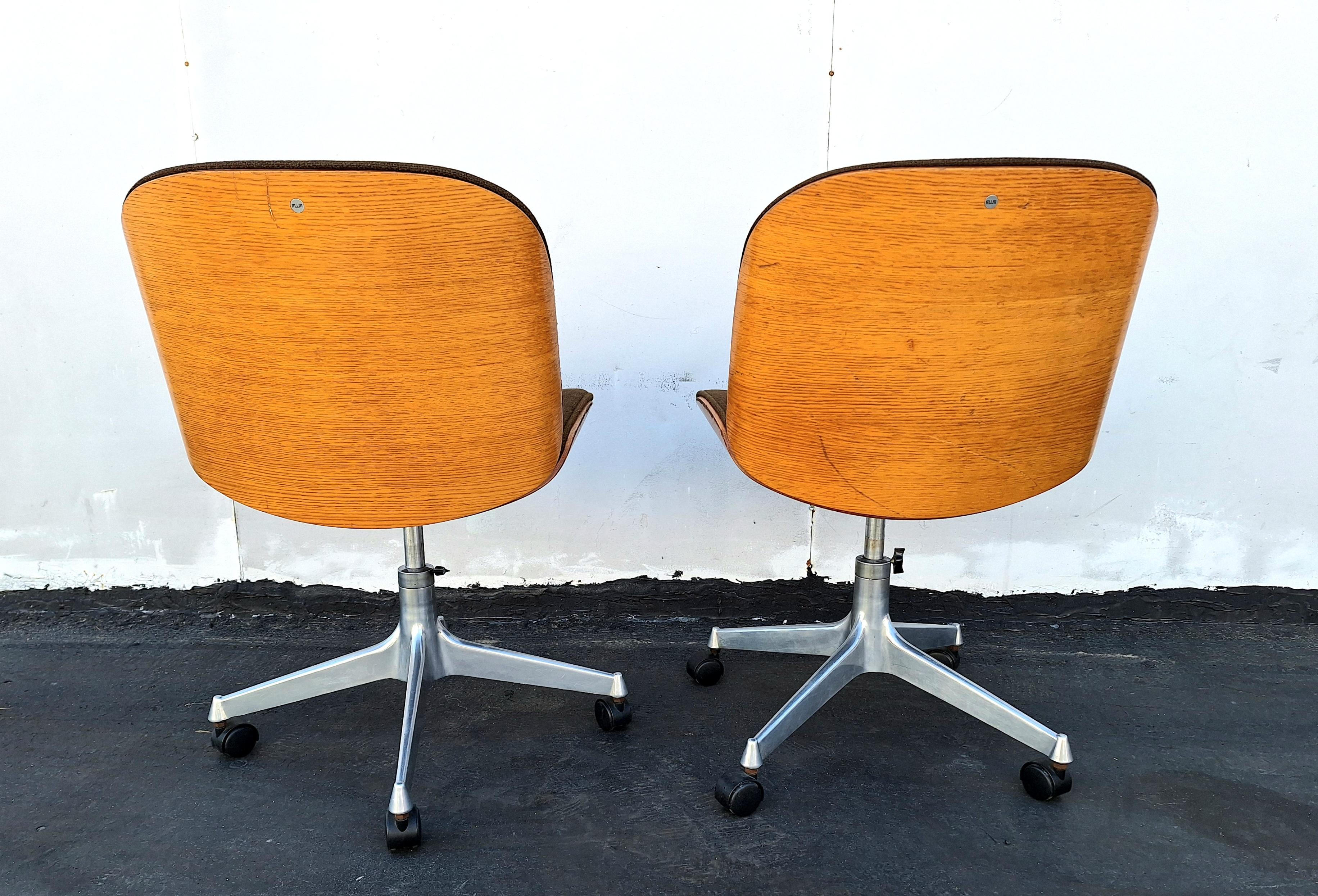 Mid-20th Century Italian Swivel  Chairs by Ico & Luisa Parisi for Mim, 1960 s For Sale