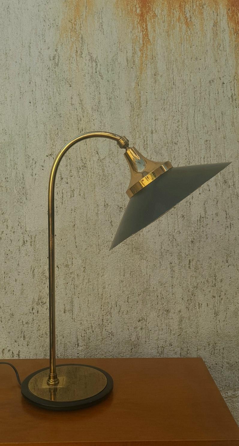 Italian Table Brass Lamp For Sale 1