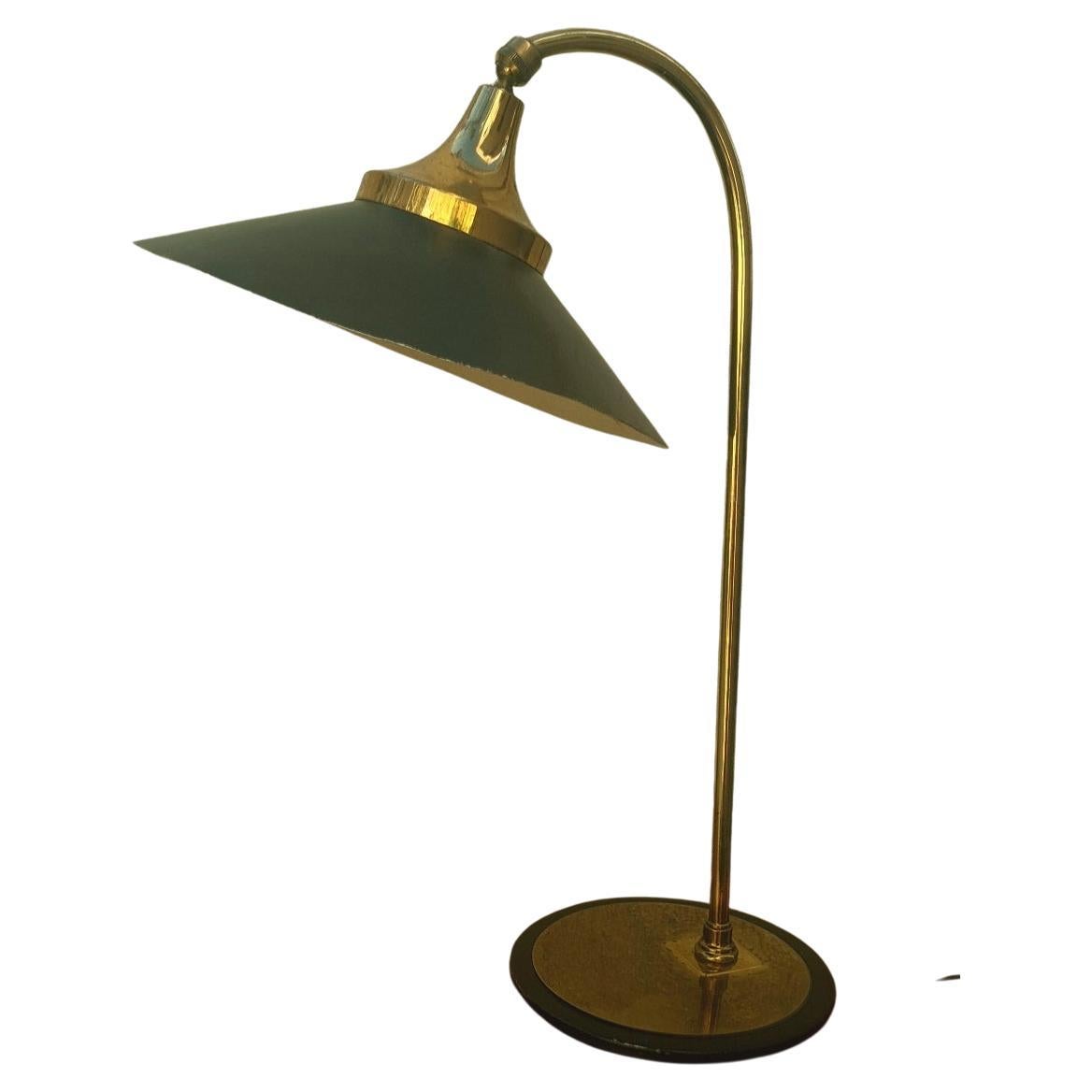 Italian Table Brass Lamp For Sale