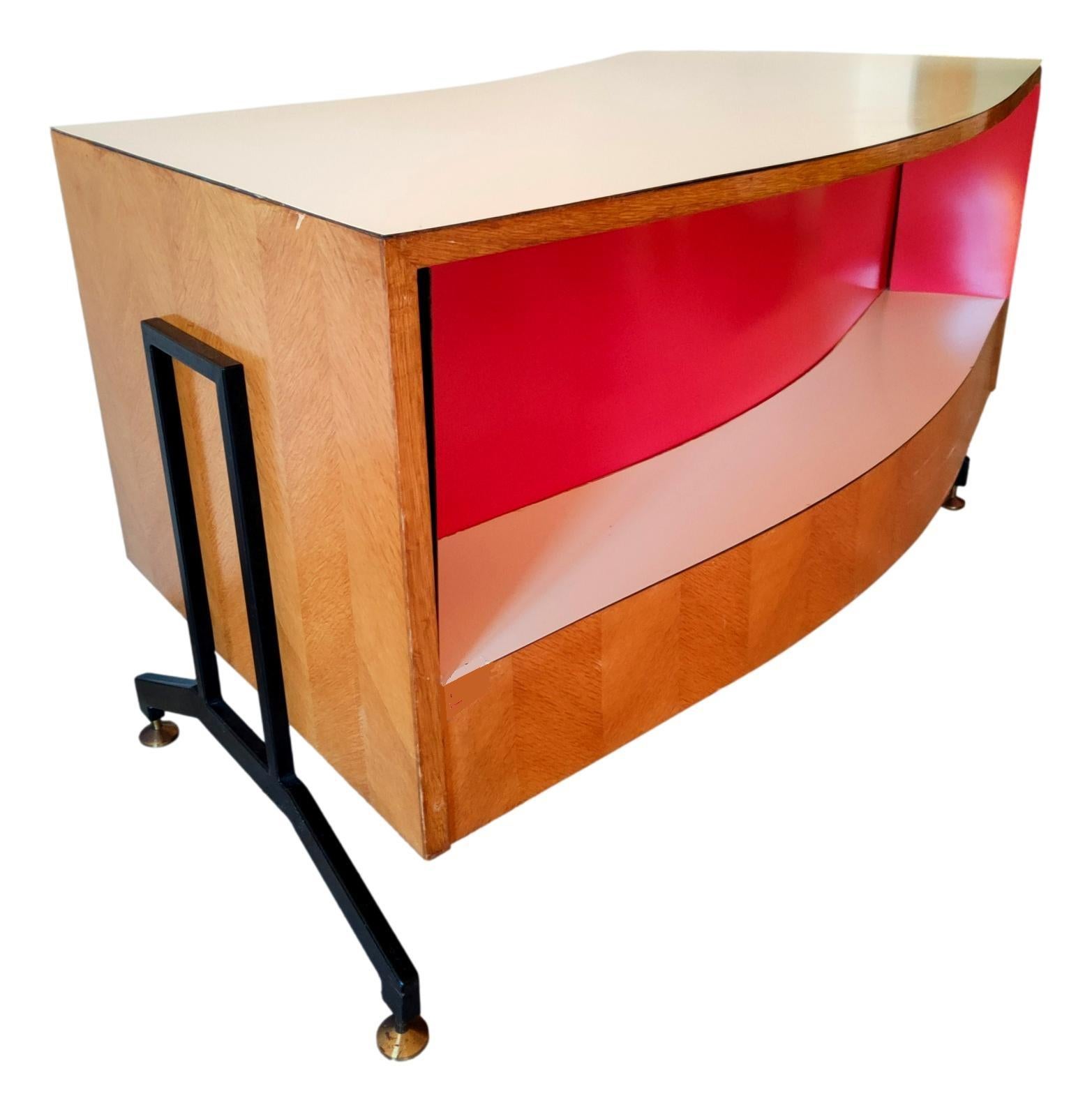 Italian Table Desk Design I.S.A. Bergamo Style For Sale 1