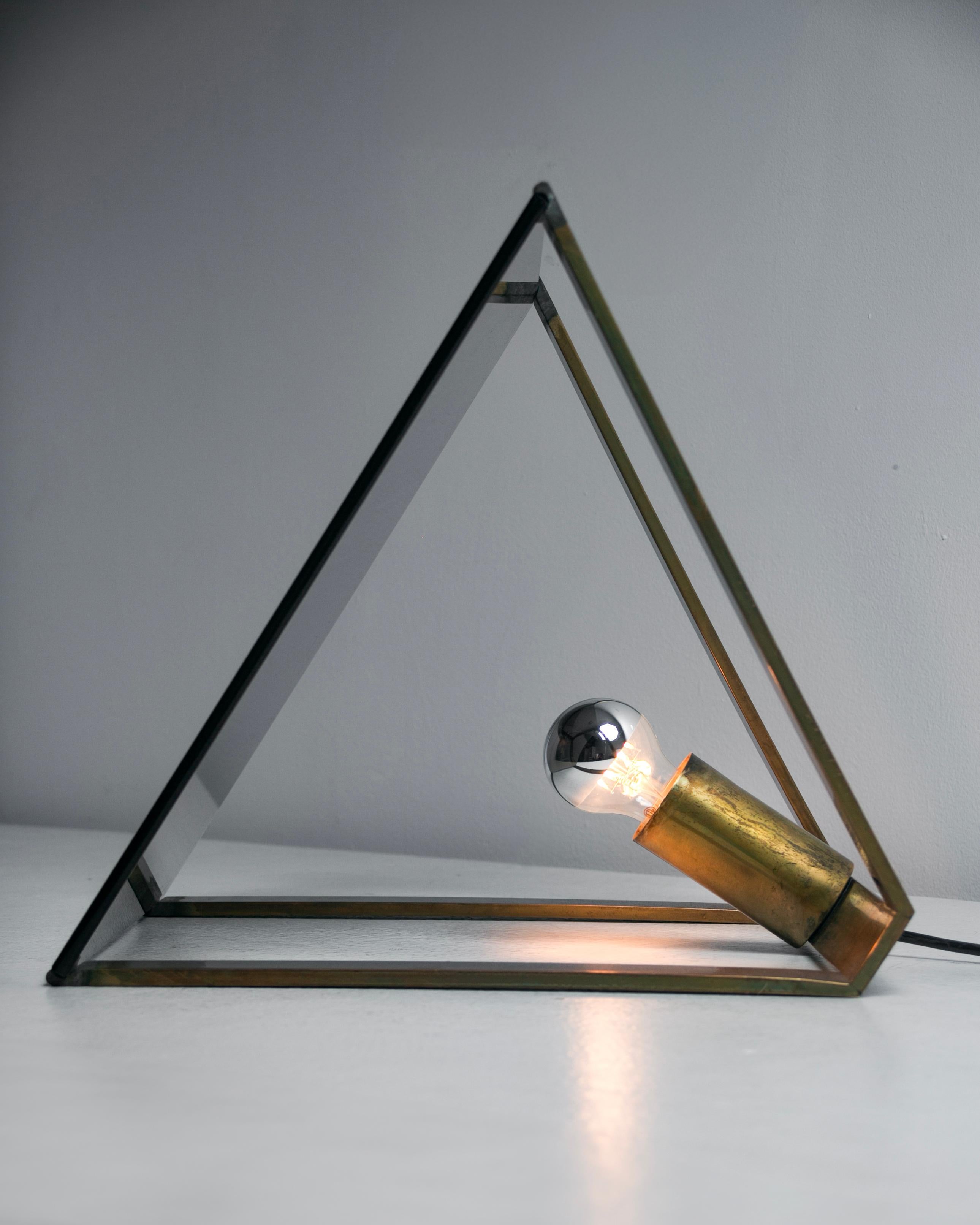 Brass Italian Table Lamp Attributed to Fontana Arte 