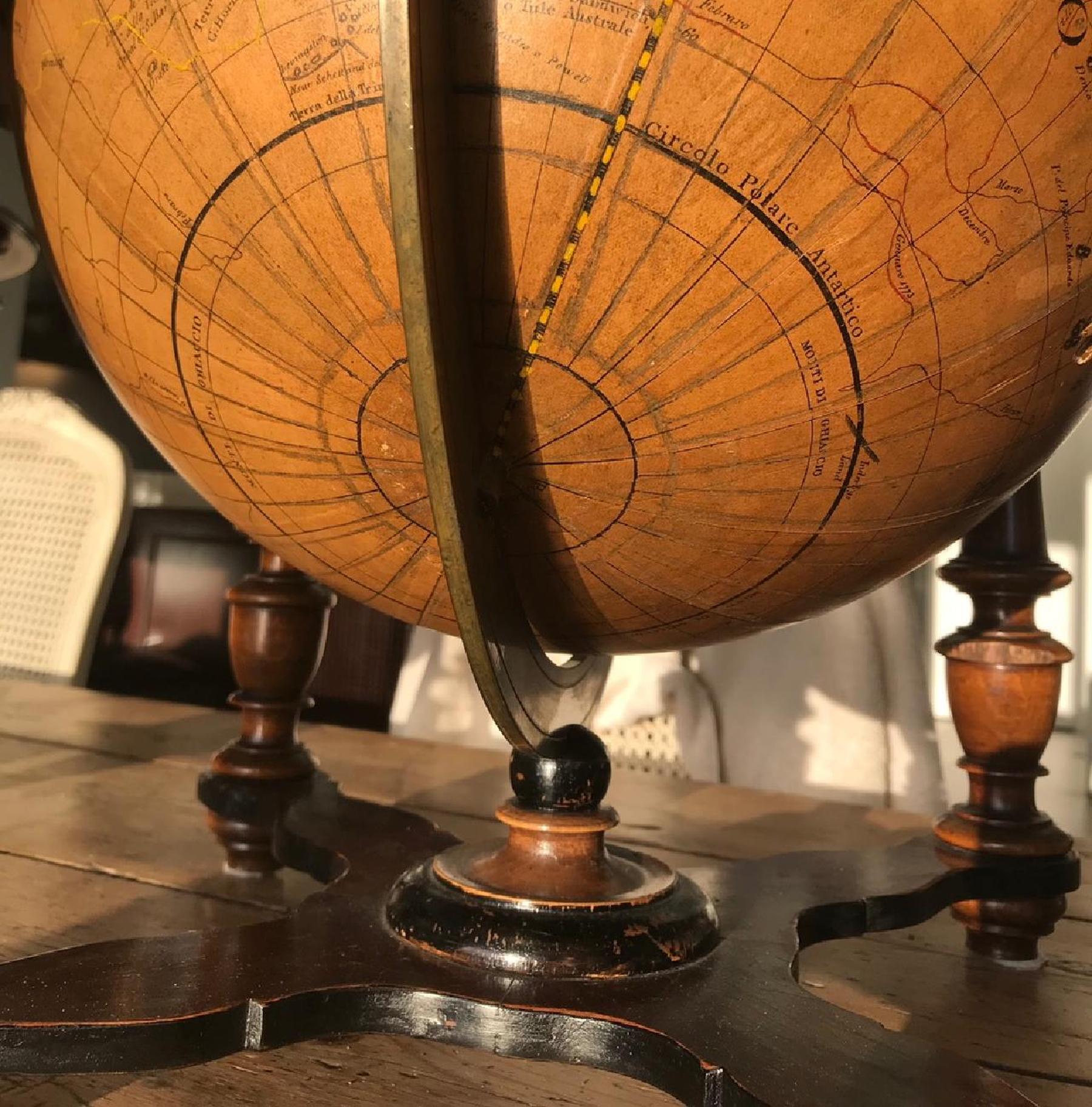 Italian Table Globes circa 19th Century After Cassini 8