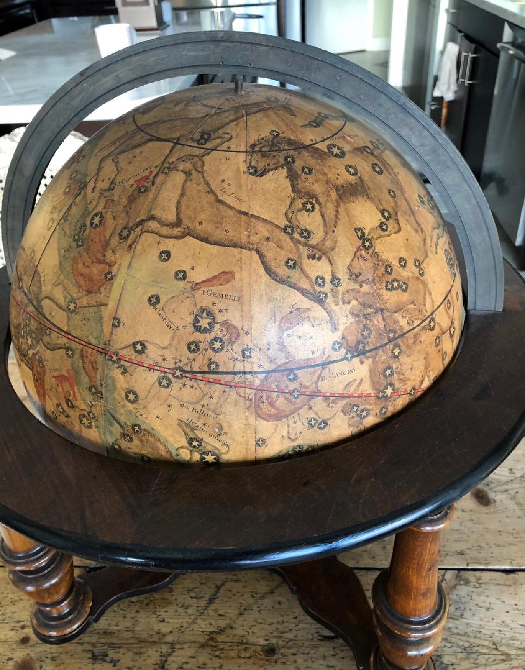 Italian Table Globes circa 19th Century After Cassini 3