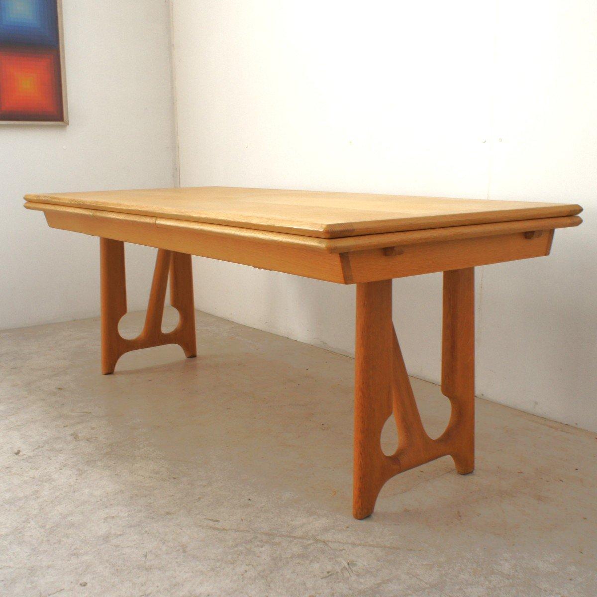 Italian Table in Light Oak, Guillerme and Chambron 3