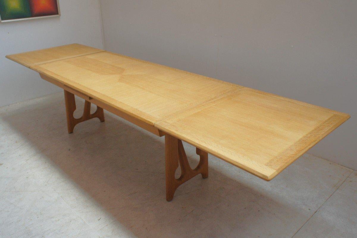 20th Century Italian Table in Light Oak, Guillerme and Chambron