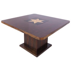 Tavolo italiano in legno pregiato attribuito a Franco Albini