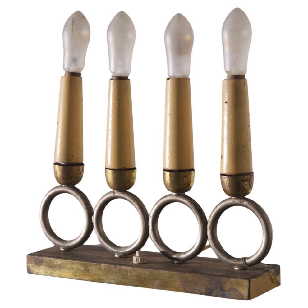 Italian table lamp attributed to Gio Ponti Art Deco in brass For Sale