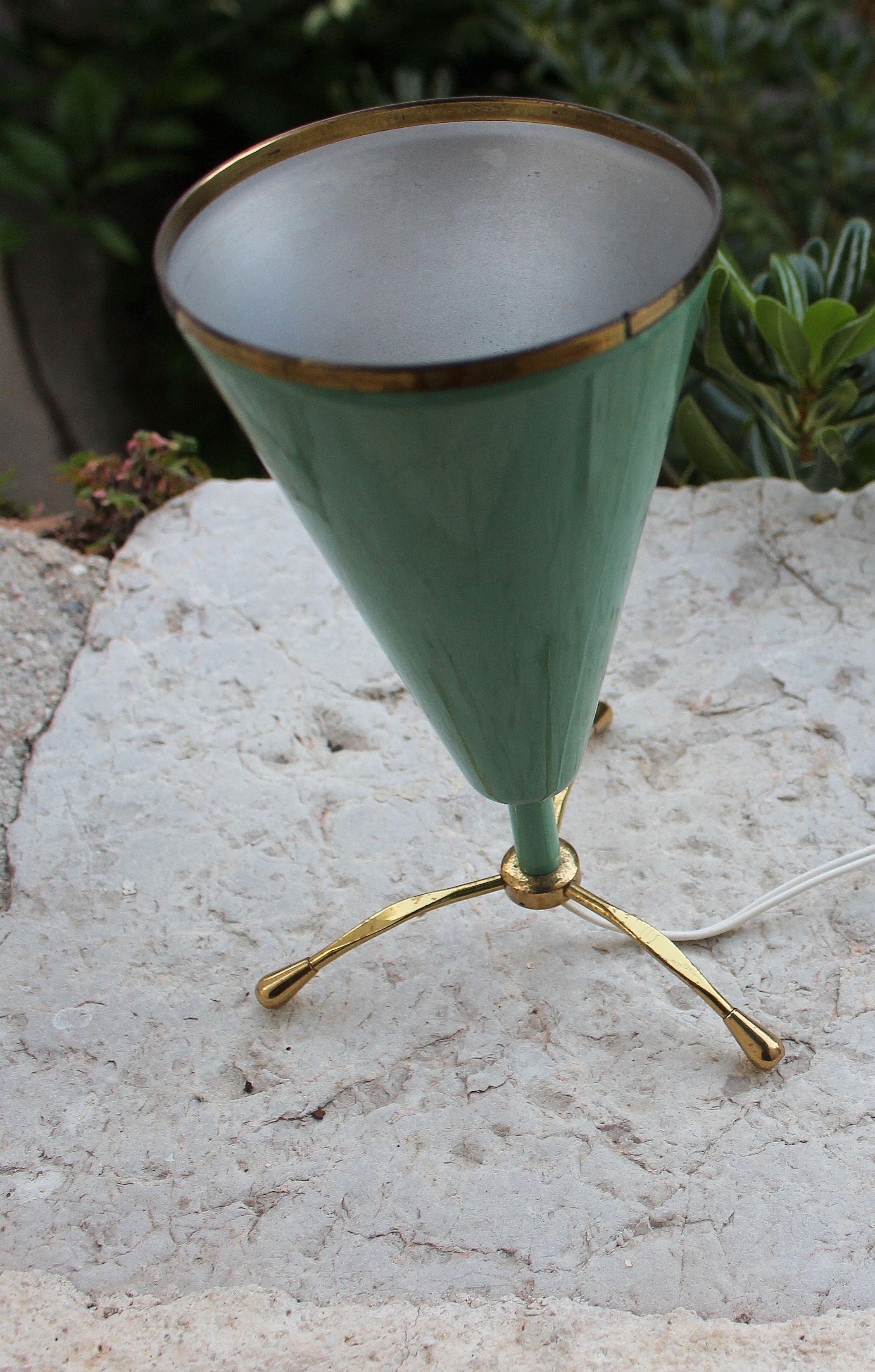 Italian Table Lamp in the Style of Stilnovo In Good Condition For Sale In Los Angeles, CA