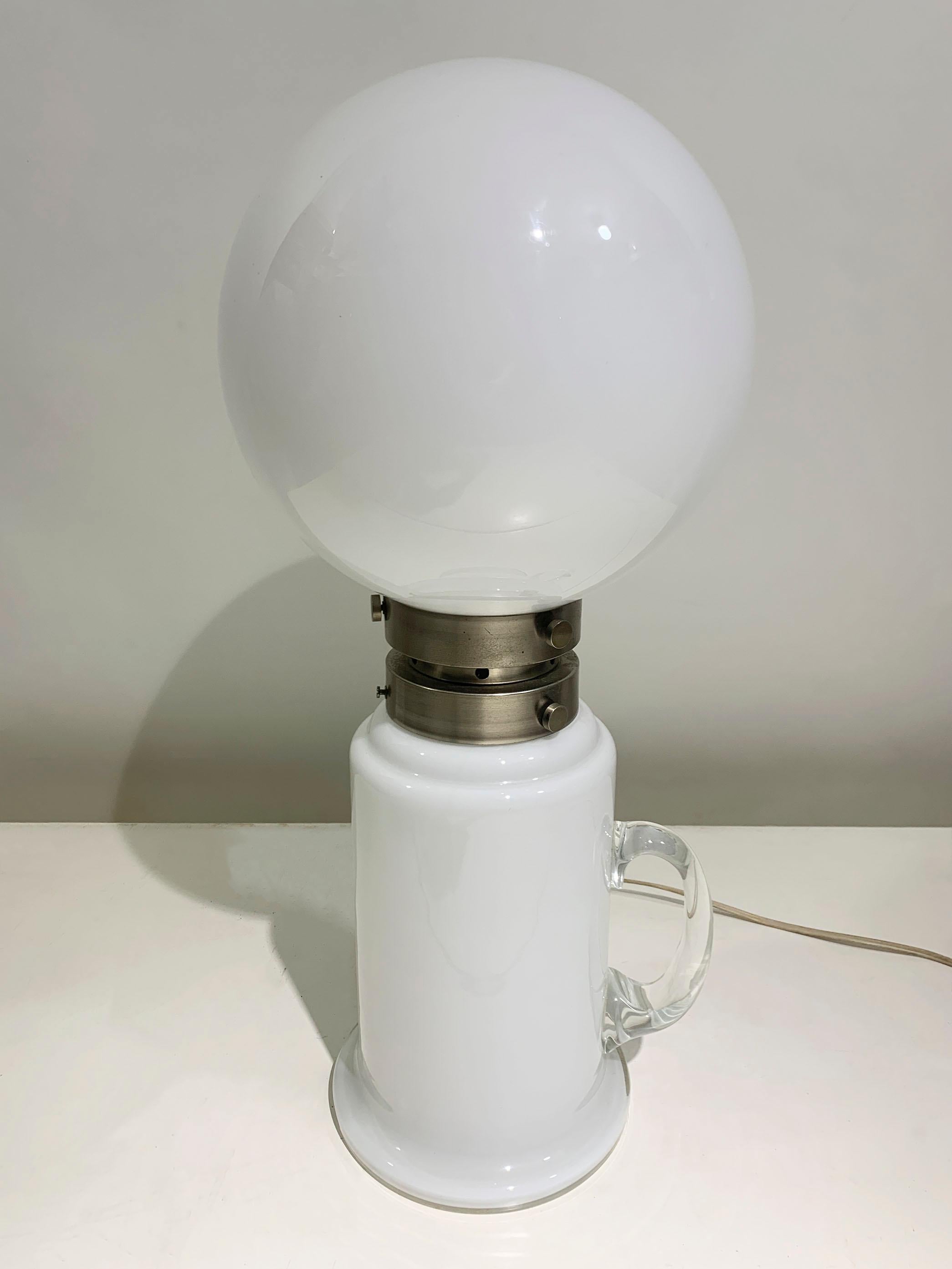 Late 20th Century Italian Table Lamp by Aldo Nason for Mazzega, 1970s For Sale