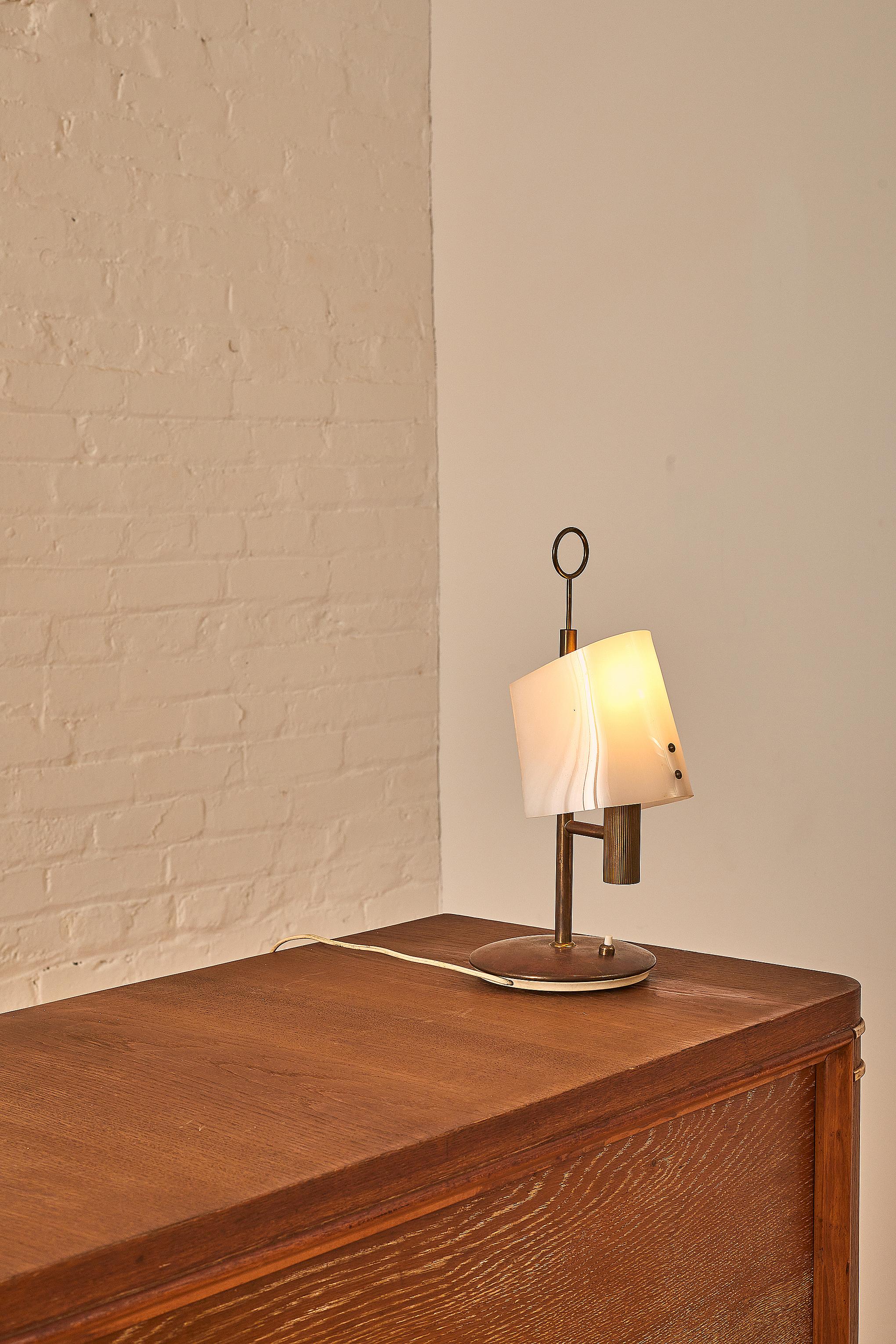 Italian table lamp by Arredoluce with an acrylic shade.

