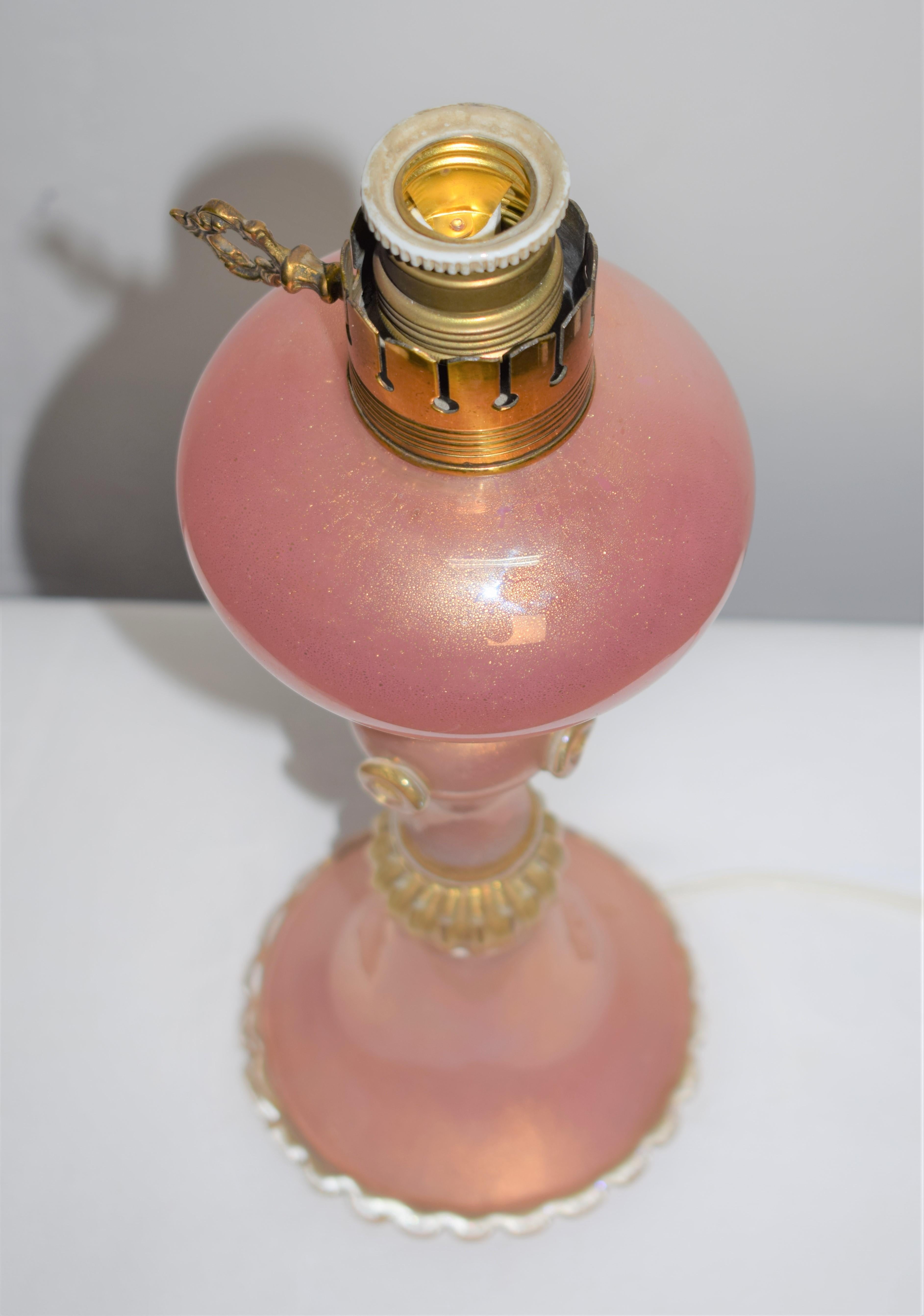 Italian table lamp by Seguso, 1940s For Sale 2