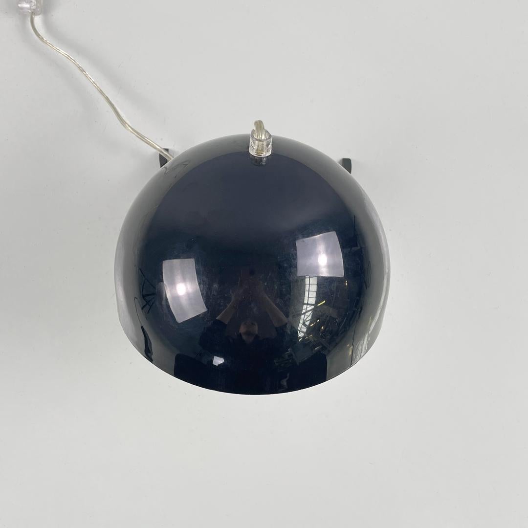 Italian table lamp Dalù in black plastic by Vico Magistretti for Artemide, 1960s 5