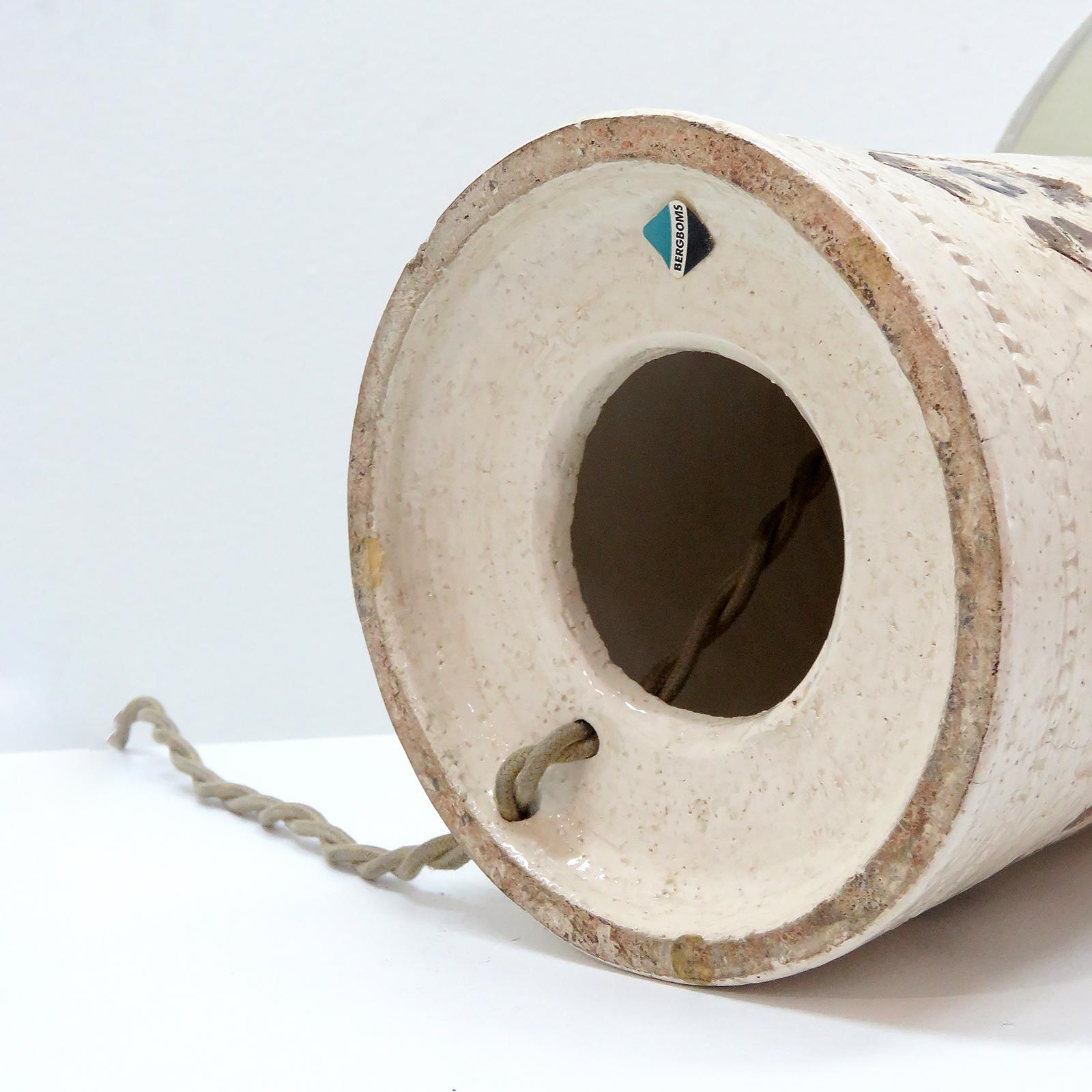 Ceramic Italian Table Lamp for Bergboms, 1960 For Sale