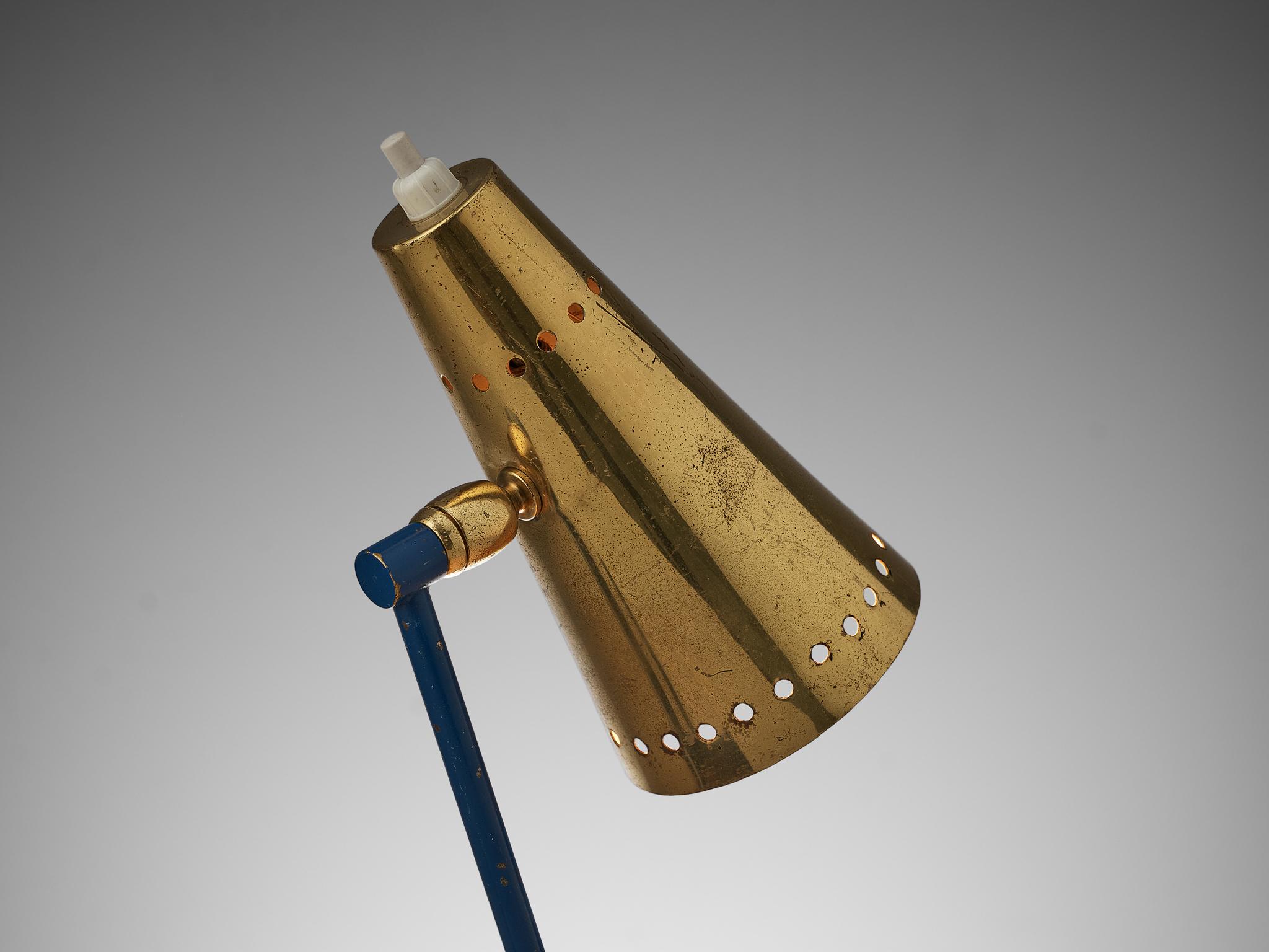 Mid-Century Modern Italian Table Lamp in Brass