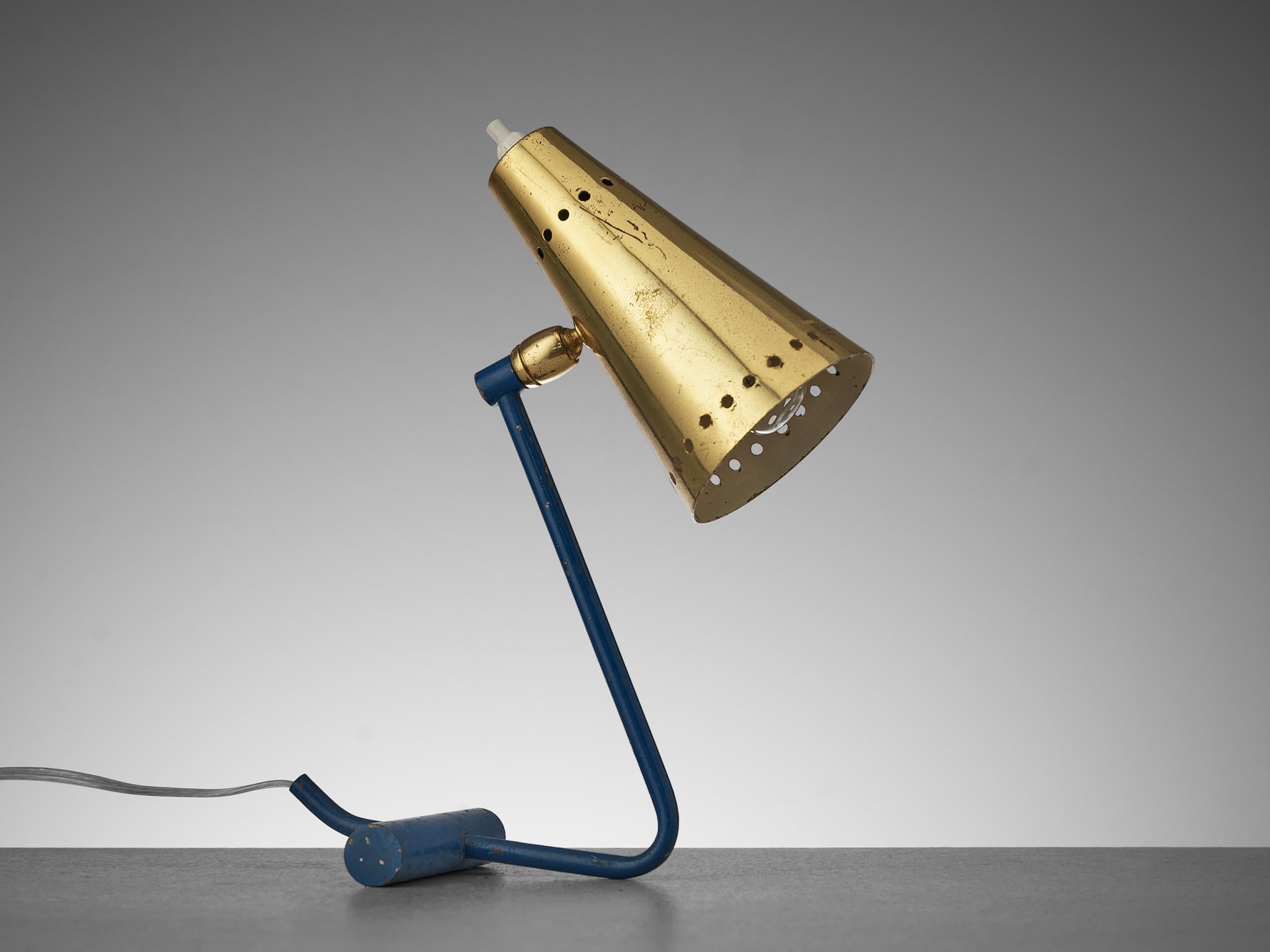 Italian Table Lamp in Brass In Good Condition In Waalwijk, NL