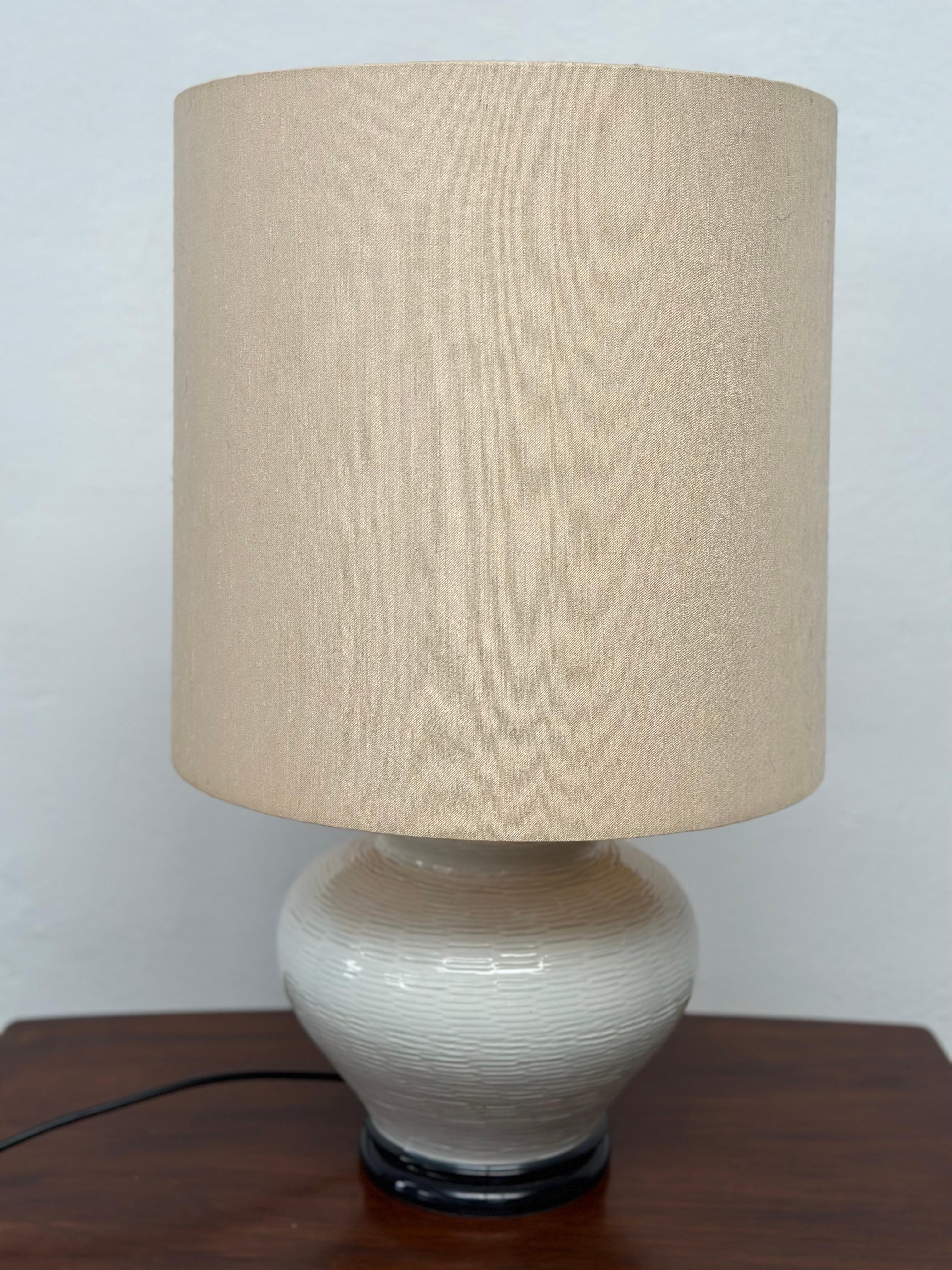 Italian Table Lamp in Ceramic and Brass for PAF Studio Milano, 1970s 3