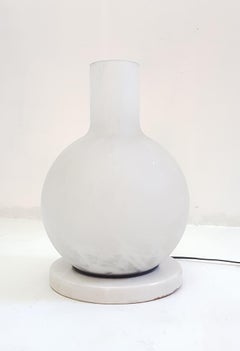 Italian Table Lamp in Marble and Murano Glass
