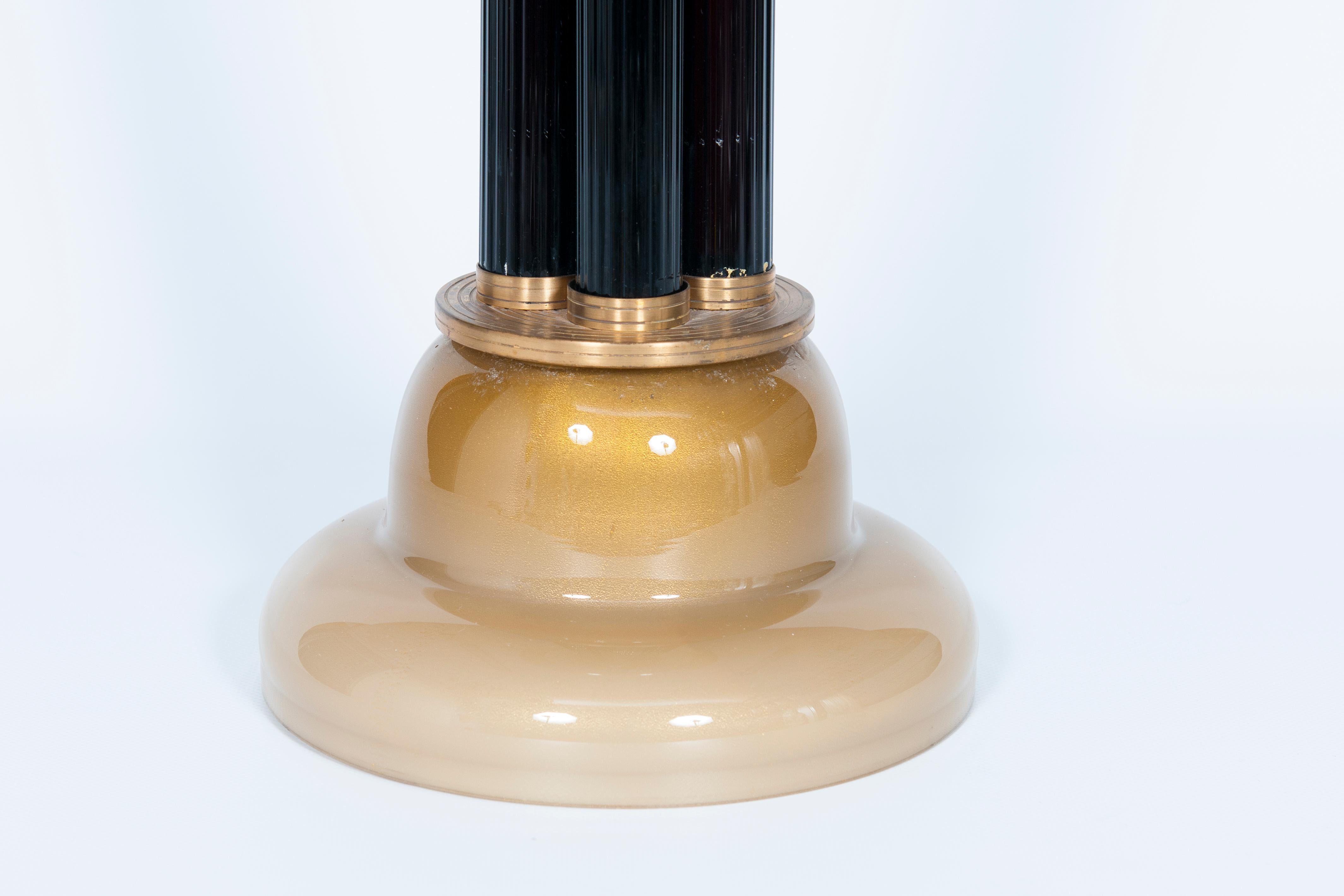 Mid-Century moderno Lampada da tavolo italiana in vetro di Murano di Giovanni Dalla Fina anni '80 in vendita