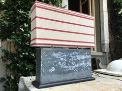 Italian Table Lamp Made from a Vintage Zinc Tank from Late 19th Century