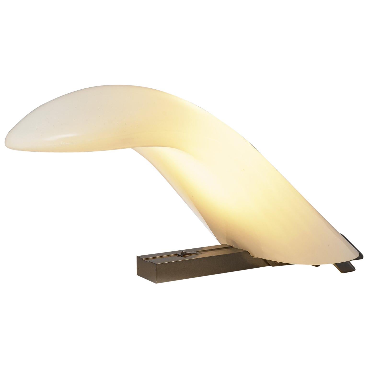 Italian Table Lamp of Opaline Glass