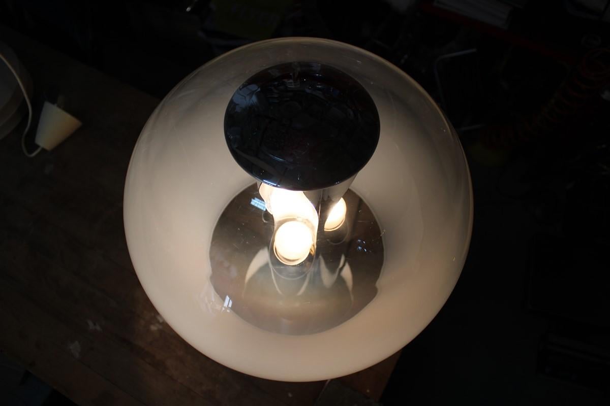 Italian Table Lamp Pop Art Selenova Steel and Murano Glass 1970s For Sale 9