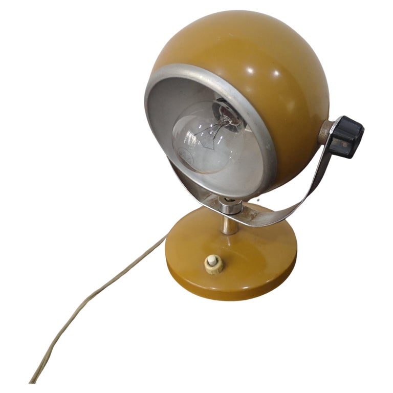 Lampe De Table Space Age Eyeball Années 70 - Usagée Et Restaurée, Style Rétro Futuriste
