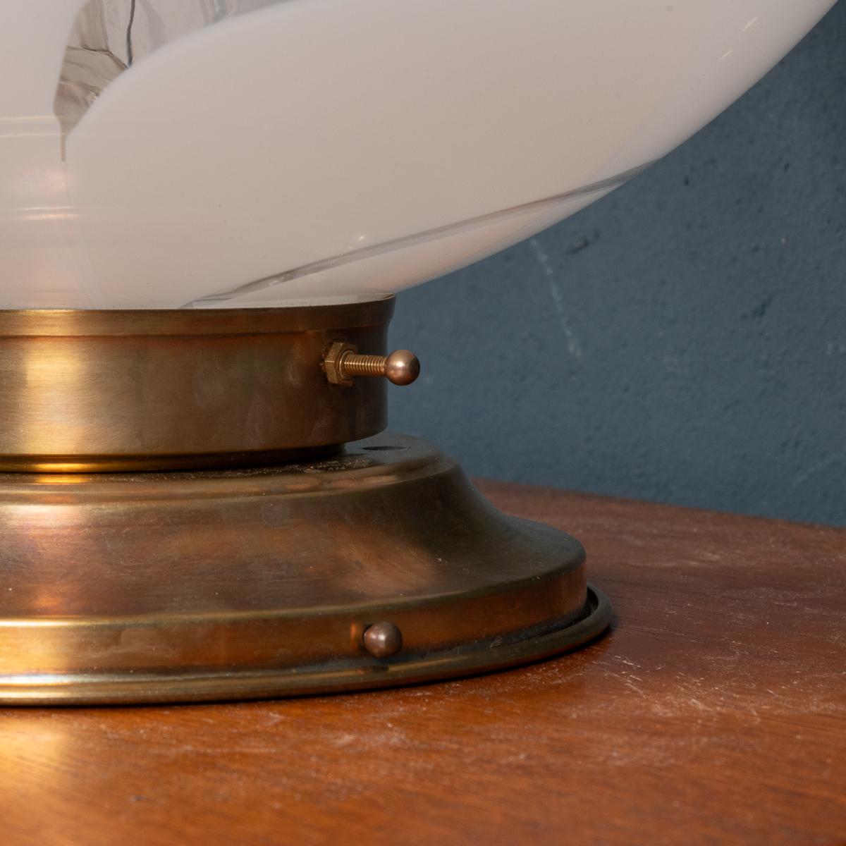 Italian Table Lamp With Hand Blown Venetian Glass Shade, c.1970 9