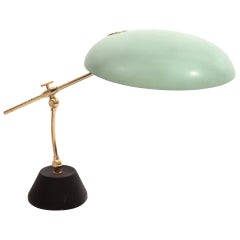 Italian 1960s Table Lamp with Sea Foam Green Metal Shade