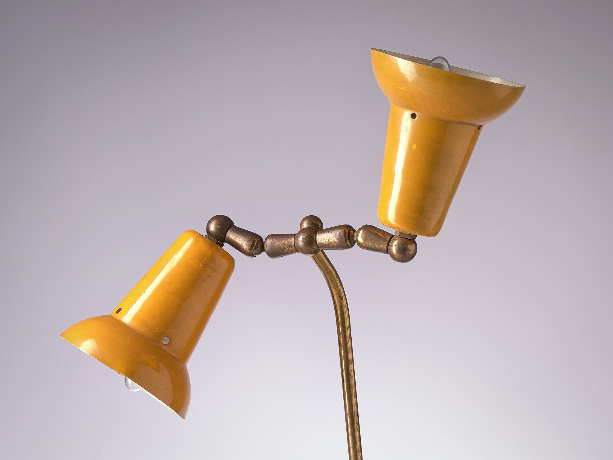 Mid-20th Century Italian Table Lamp with Two Shades