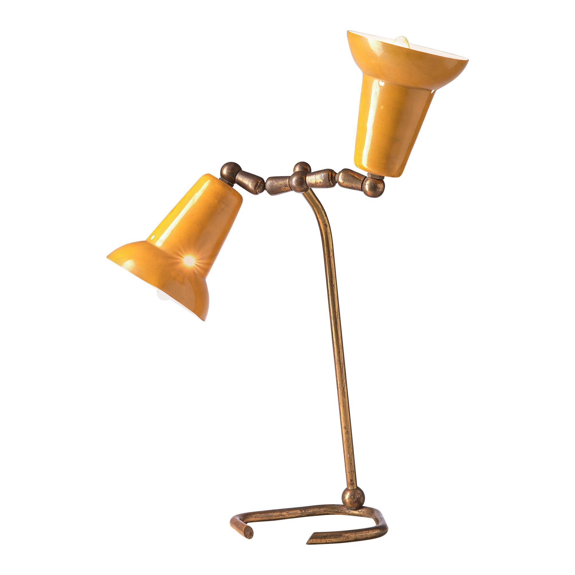 Italian Table Lamp with Two Shades